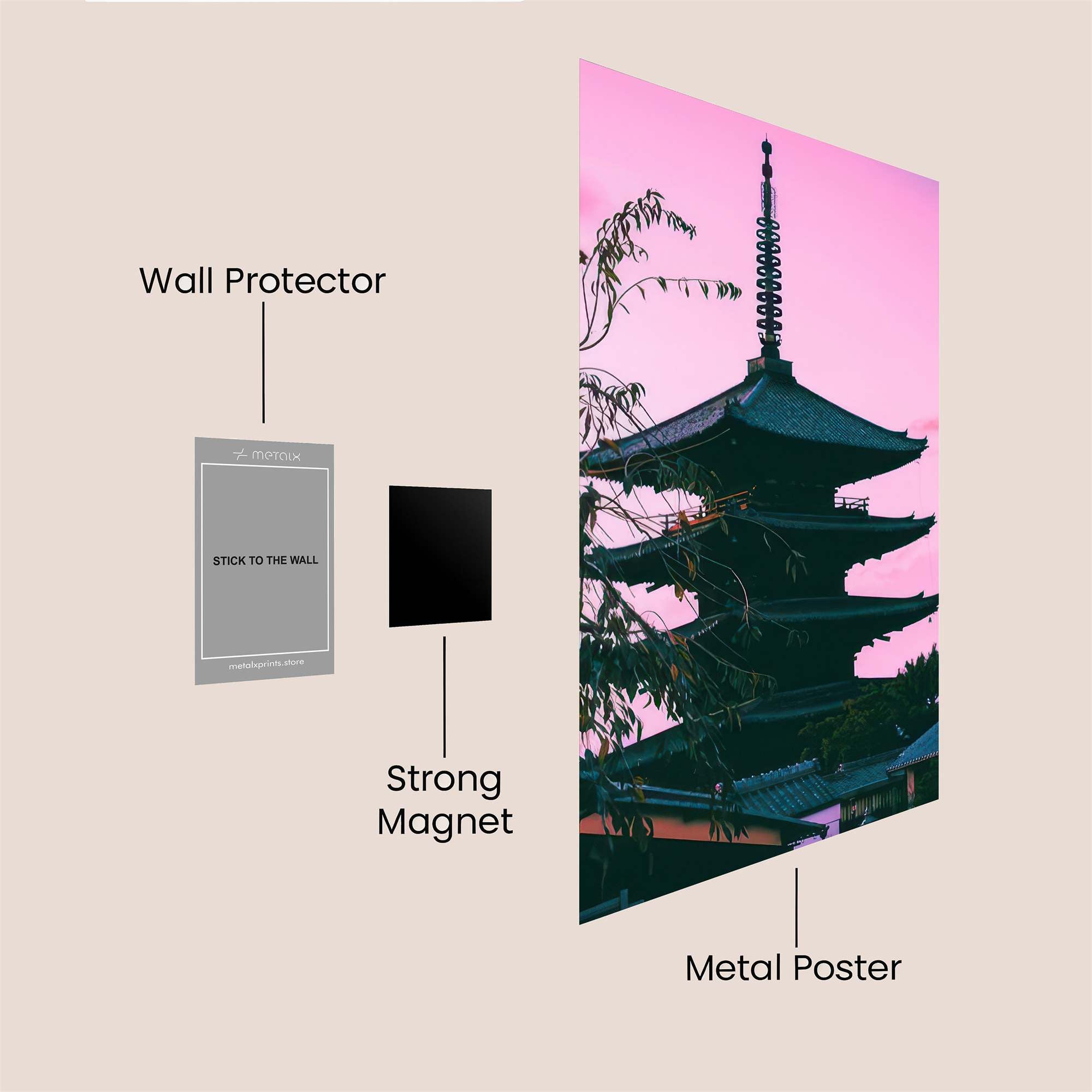 Pagoda Serenity Safe Wall Magnetic / M