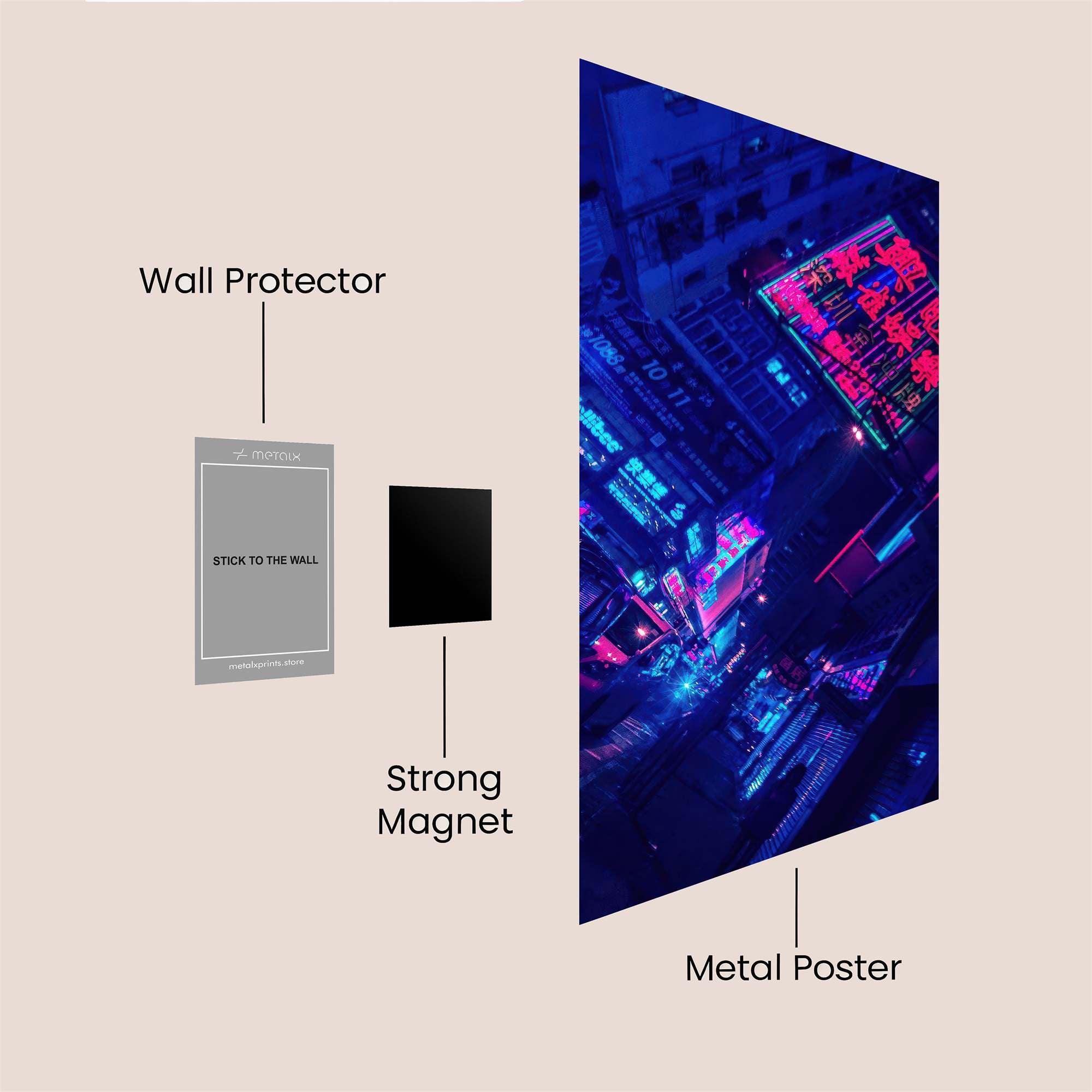 Neon Reverie Safe Wall Magnetic / M