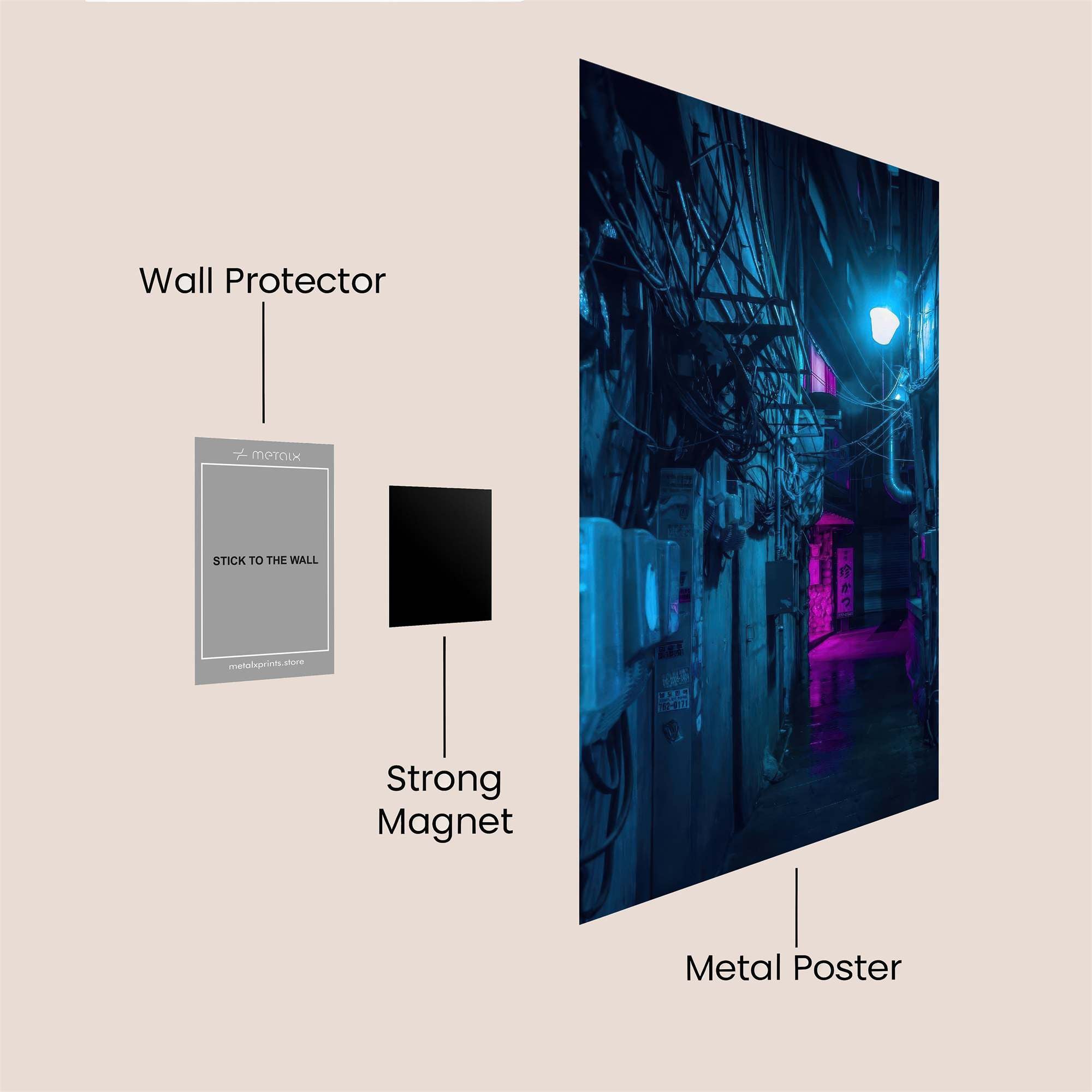 Neon Serenade Safe Wall Magnetic / M