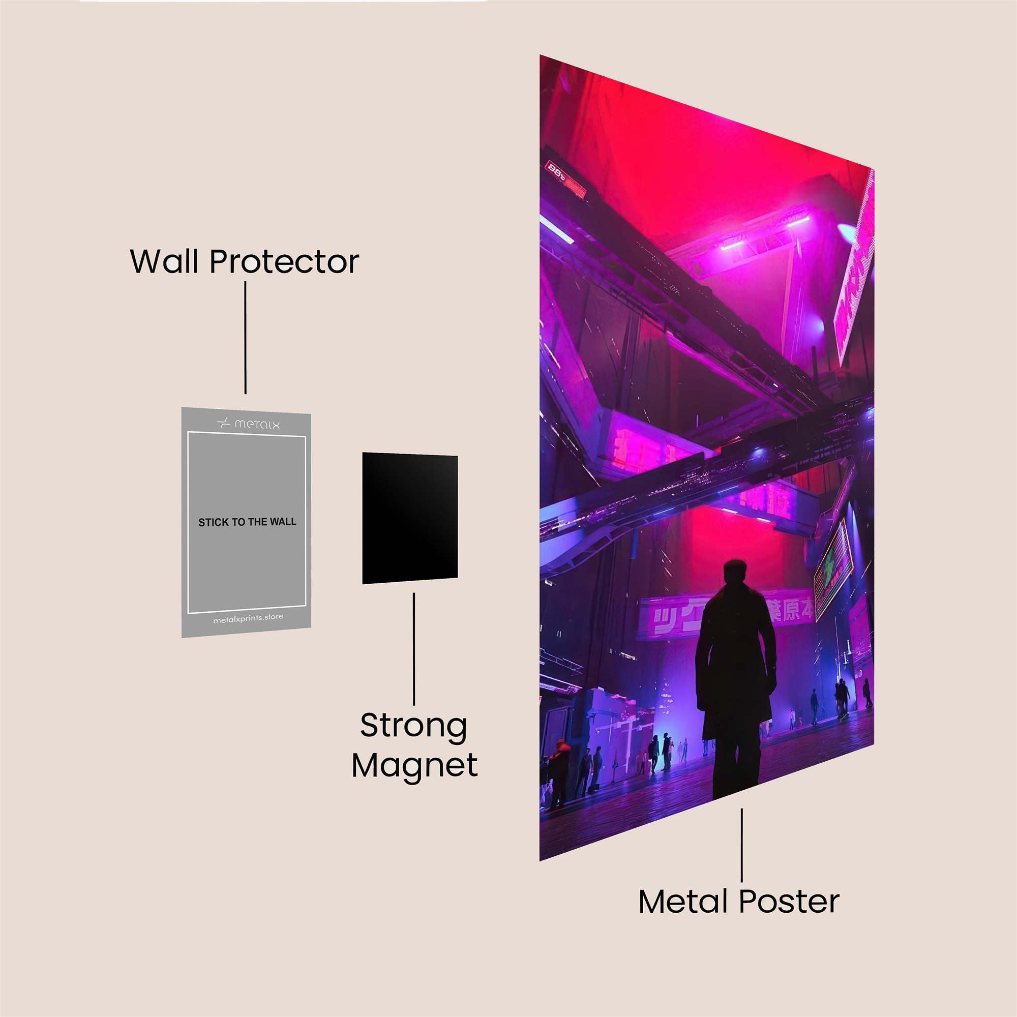 Neon Reverie Safe Wall Magnetic / M