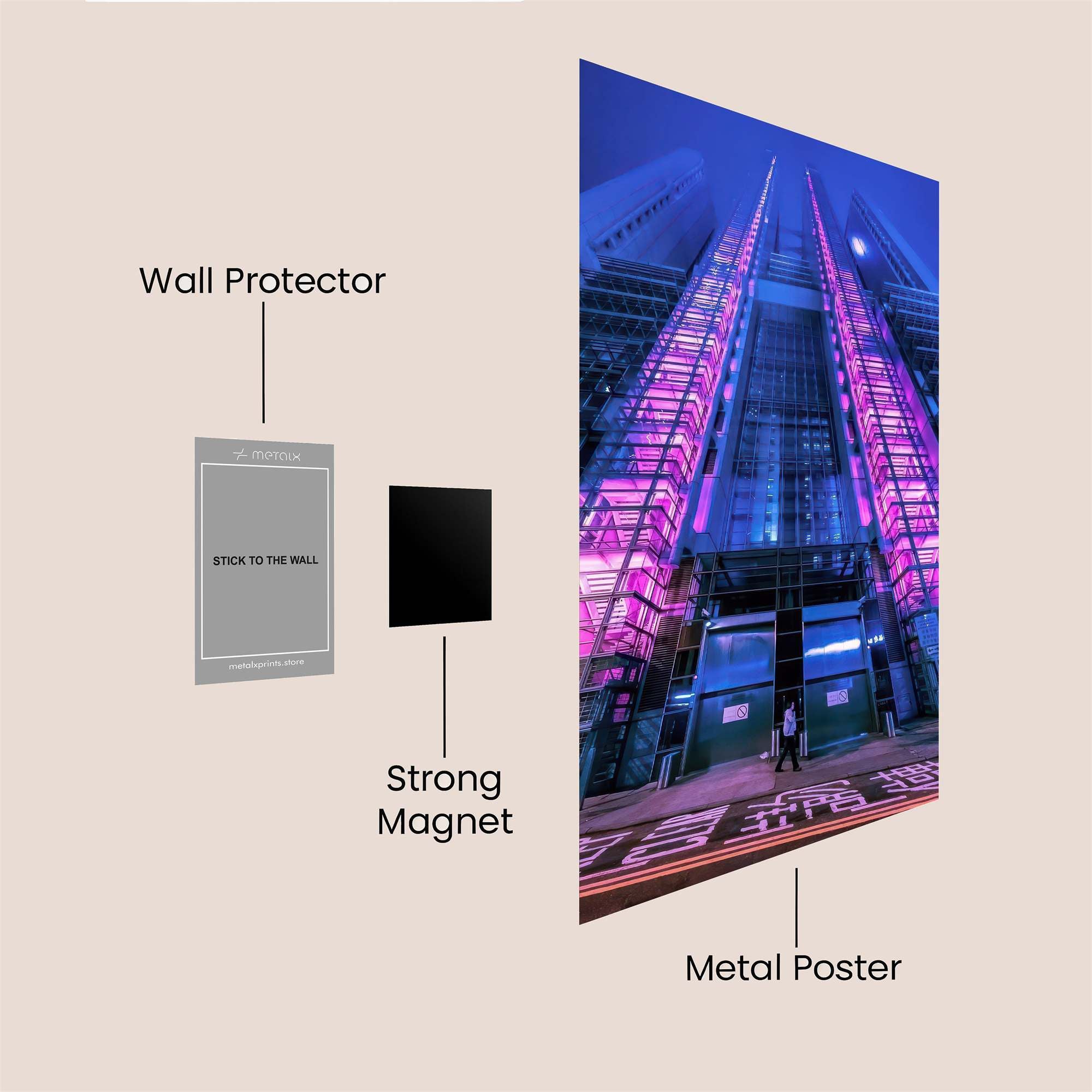 Neon Heights Safe Wall Magnetic / M