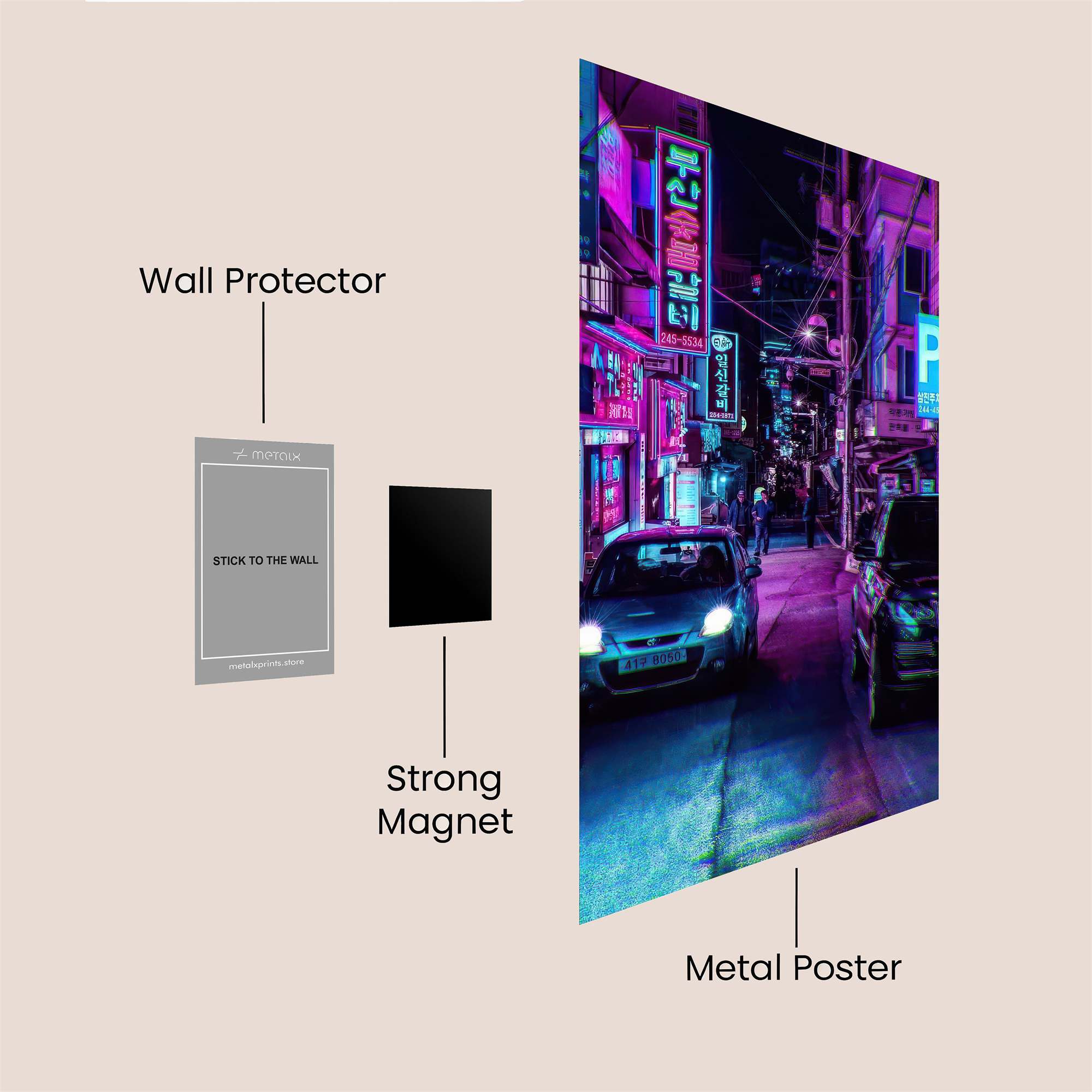 Neon Reverie Safe Wall Magnetic / M