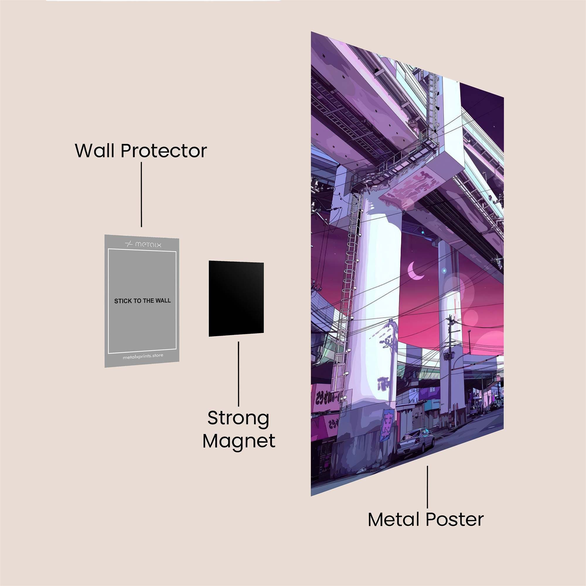 Futuristic Reverie Safe Wall Magnetic / M