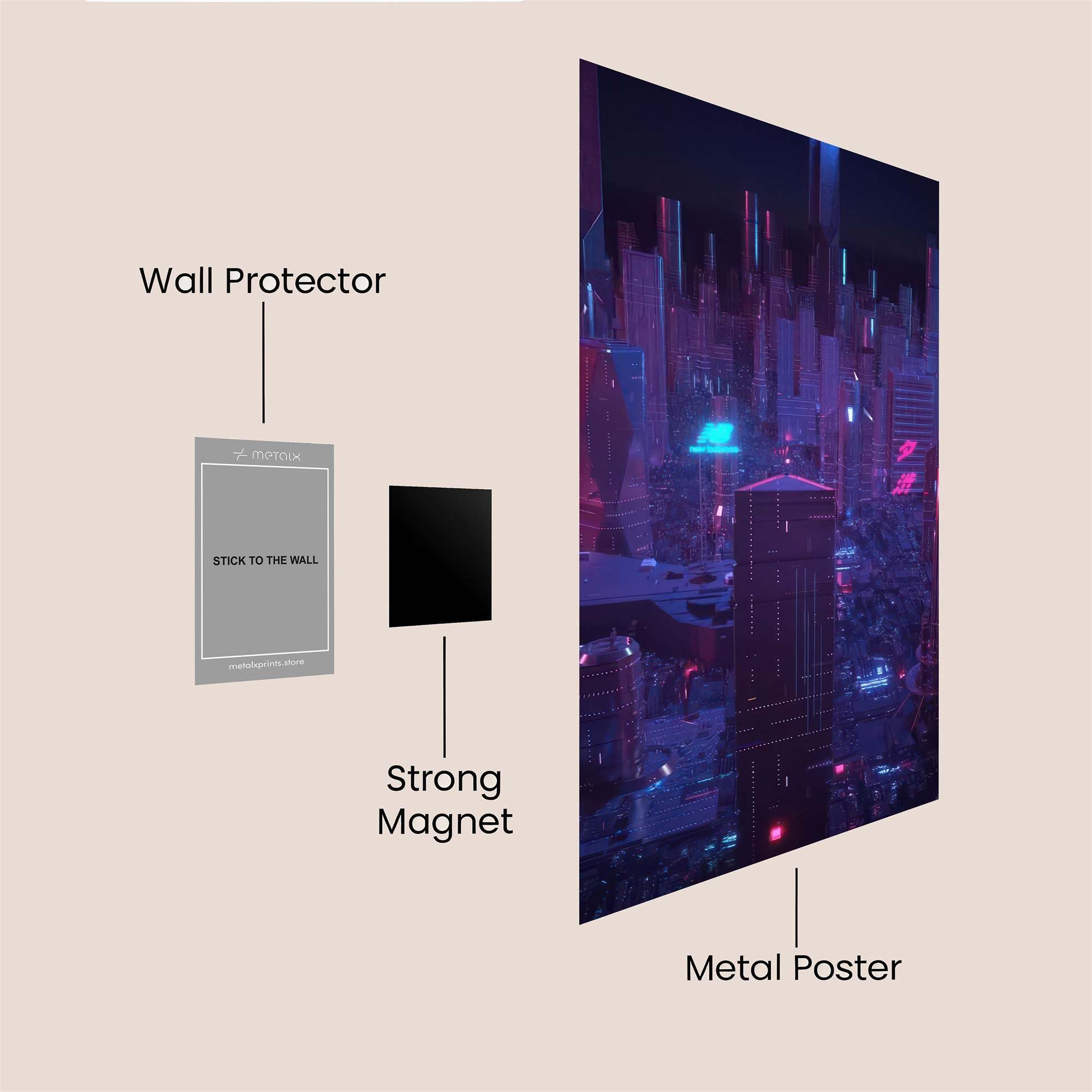 Neon Reverie Safe Wall Magnetic / M