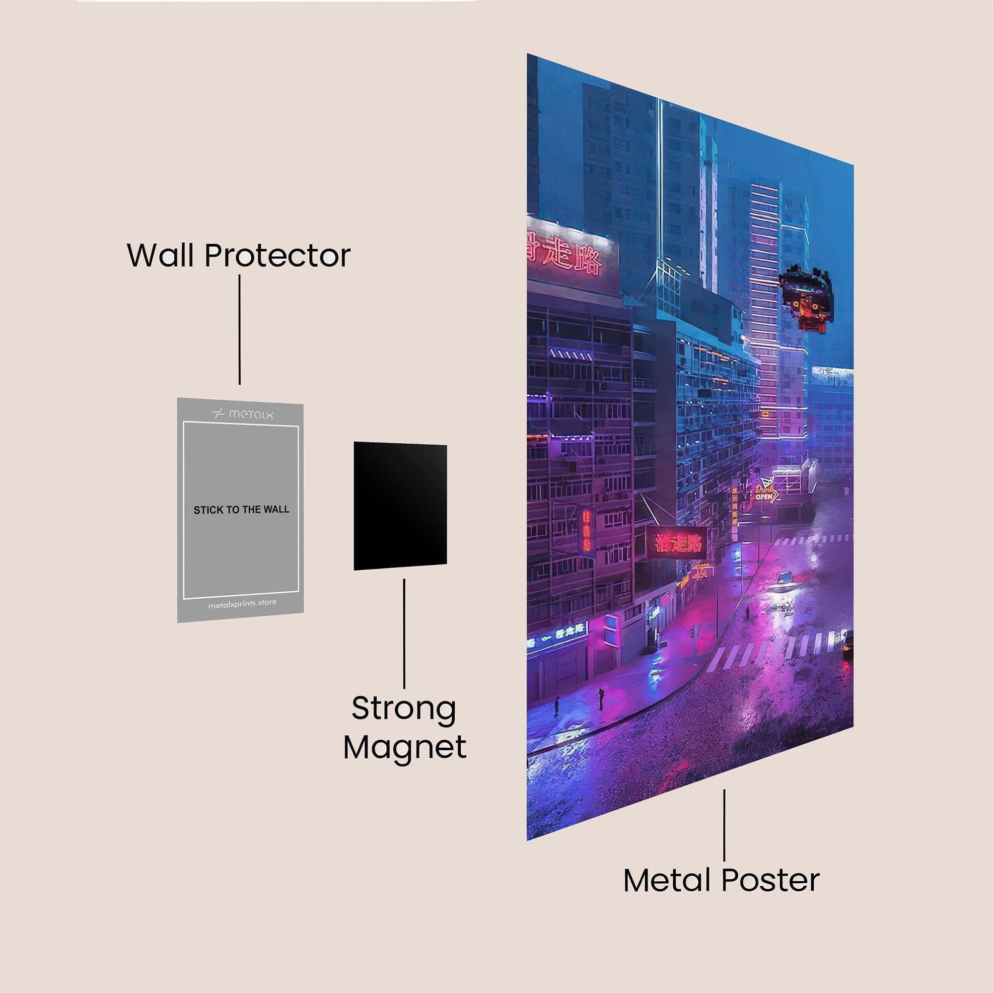 Futuristic Enigma Safe Wall Magnetic / M