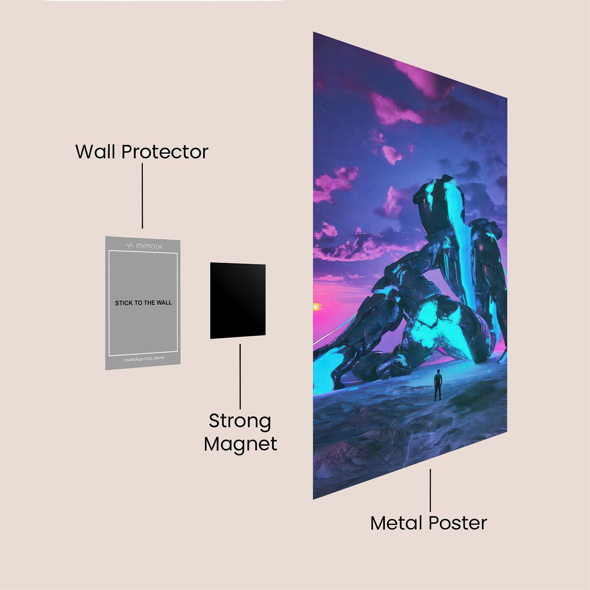 Cosmic Monument Safe Wall Magnetic / M