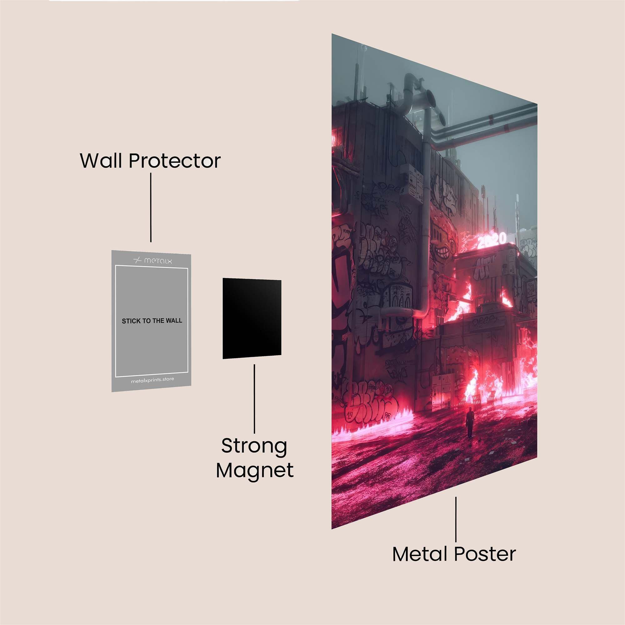 Inferno Dystopia Safe Wall Magnetic / M