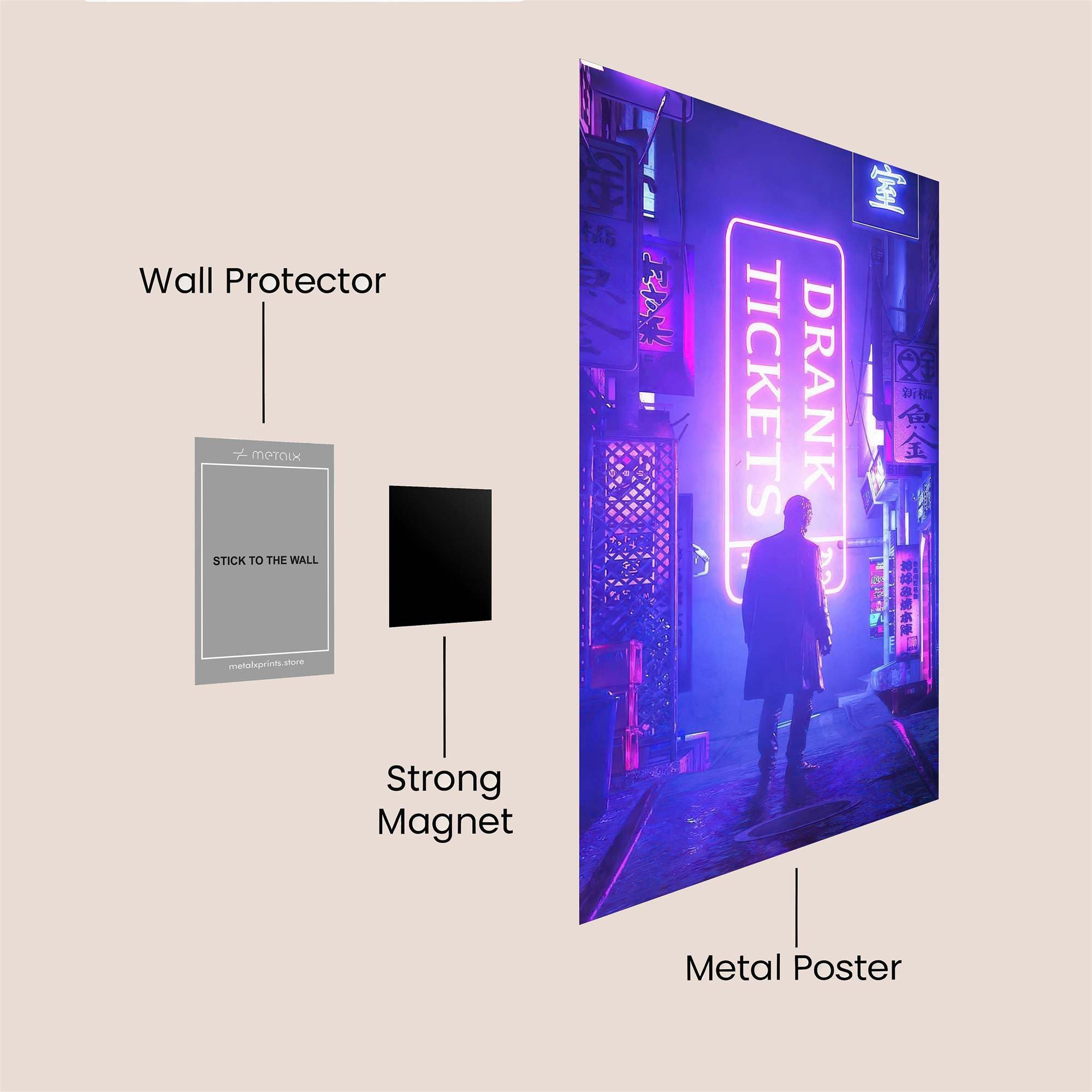 Neon Reverie Safe Wall Magnetic / M