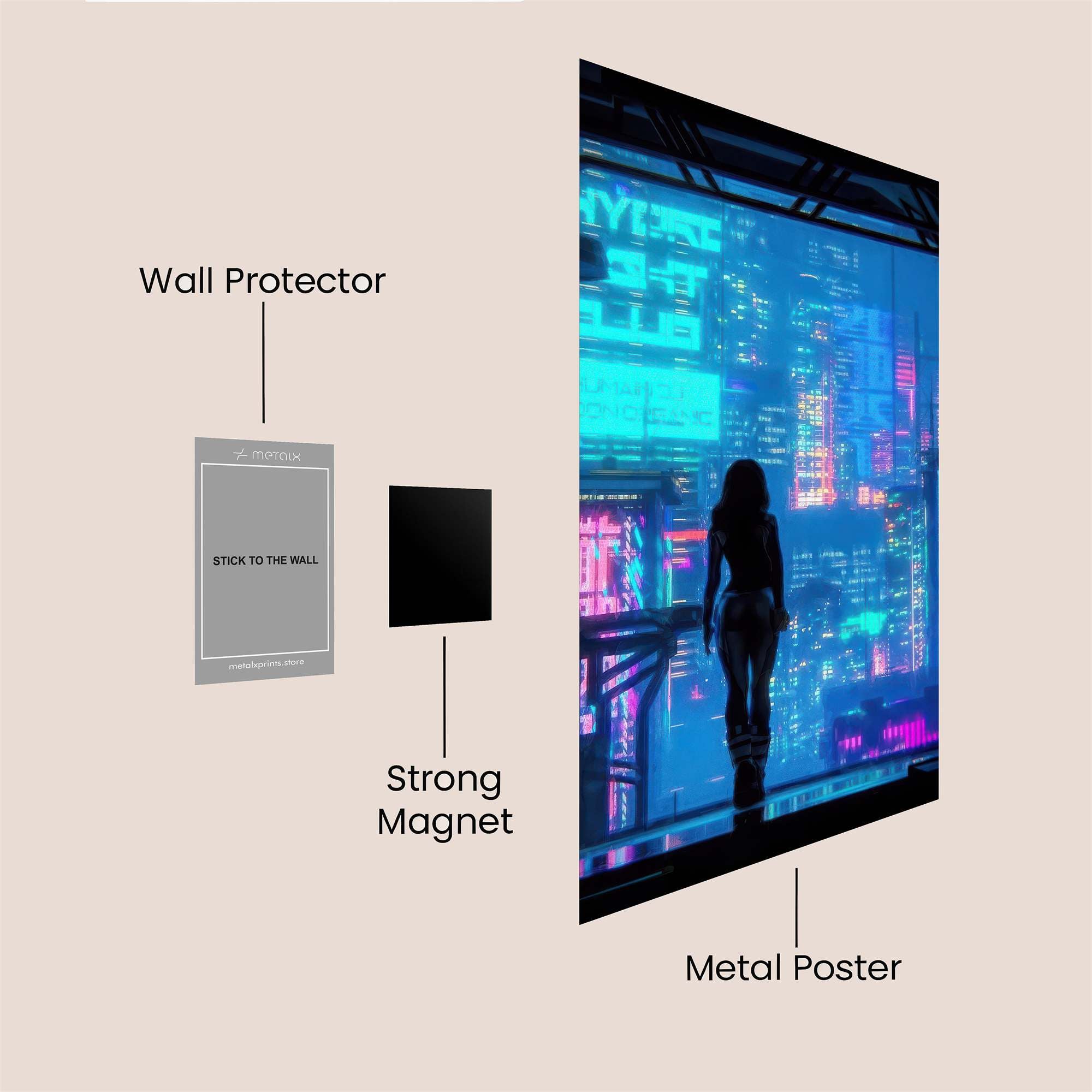 Neon Reverie Safe Wall Magnetic / M