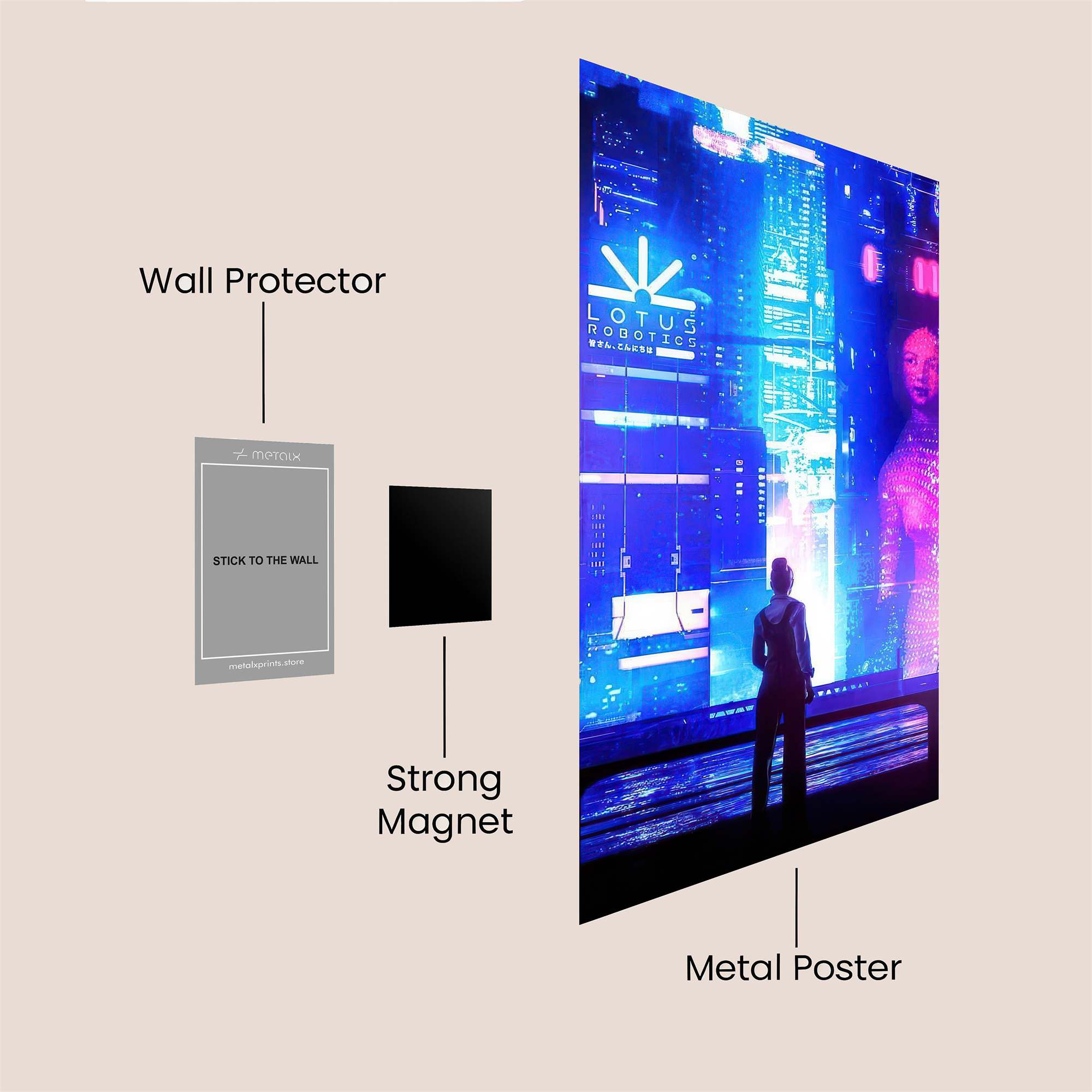 Neon Reverie Safe Wall Magnetic / M