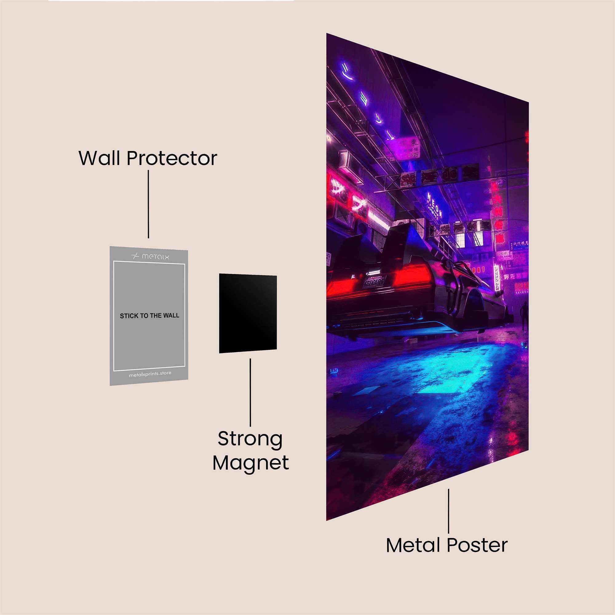 Neon Drift Safe Wall Magnetic / M