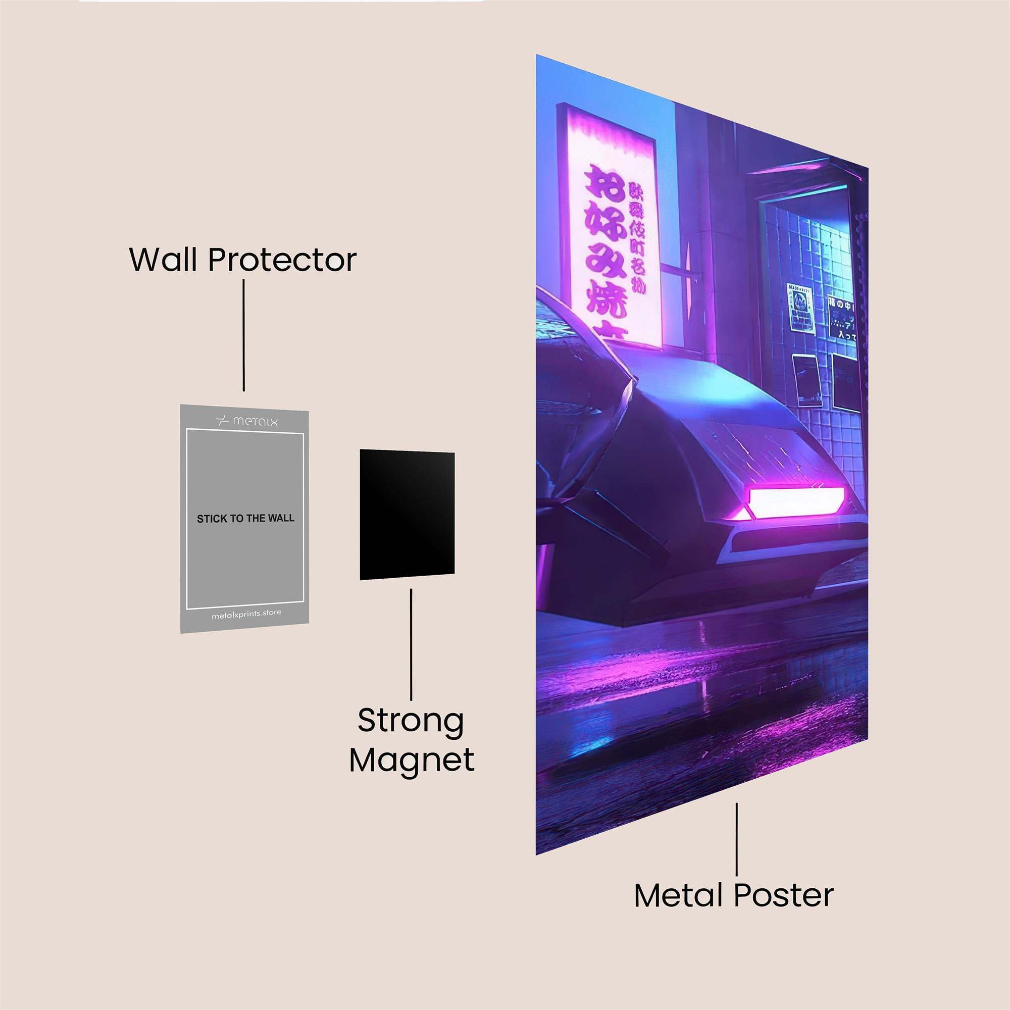 Neon Sojourn Safe Wall Magnetic / M