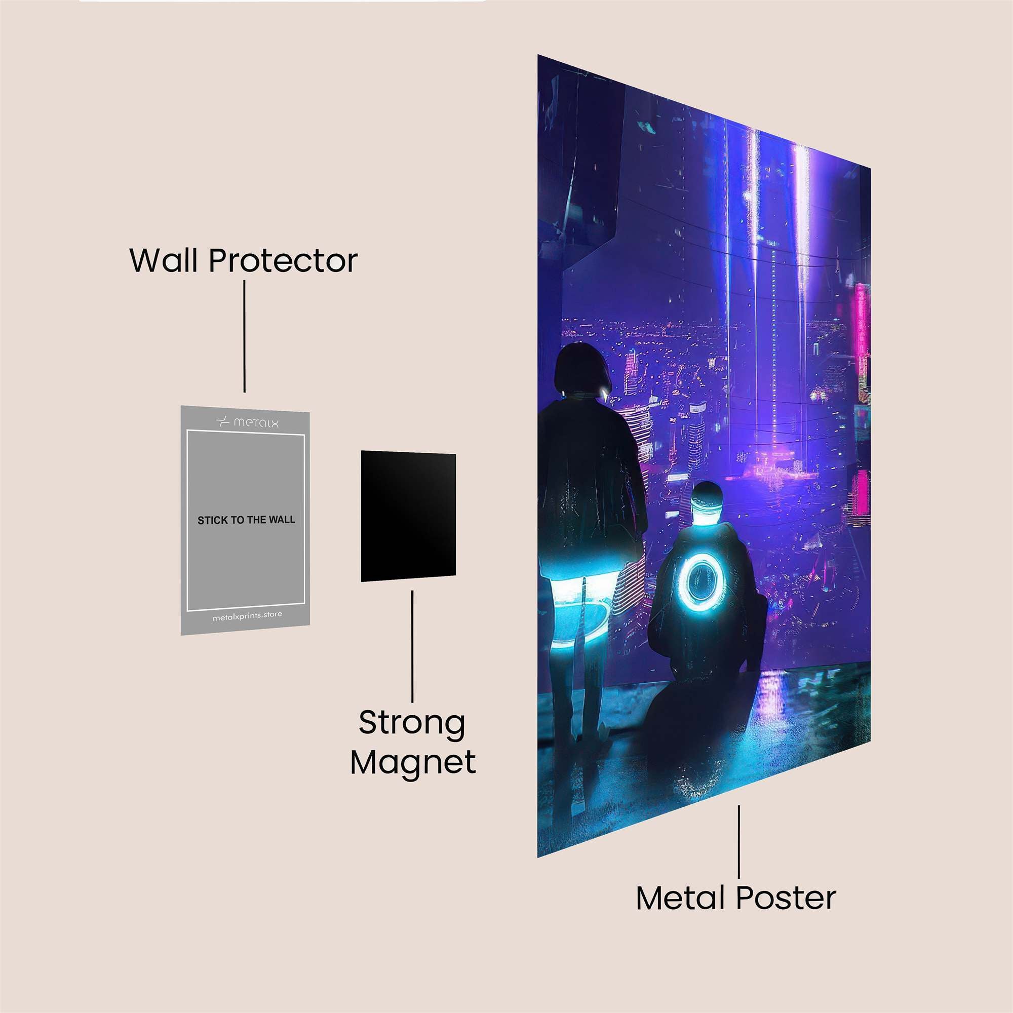 Neon Reverie Safe Wall Magnetic / M