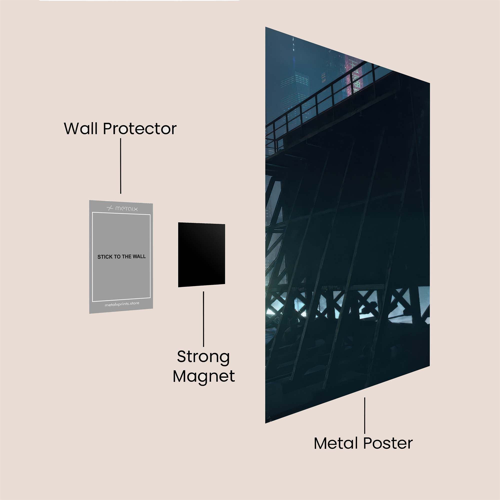 Neon Veil Safe Wall Magnetic / M