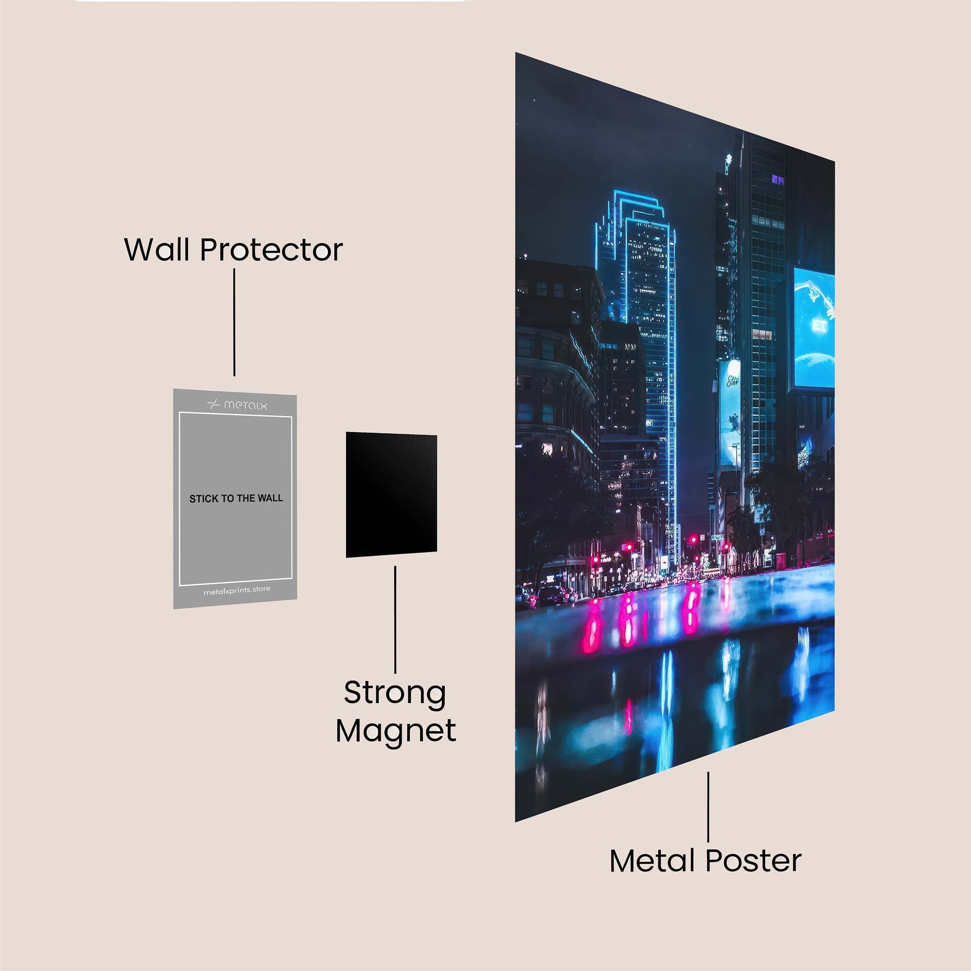 Neon Serenity Safe Wall Magnetic / M