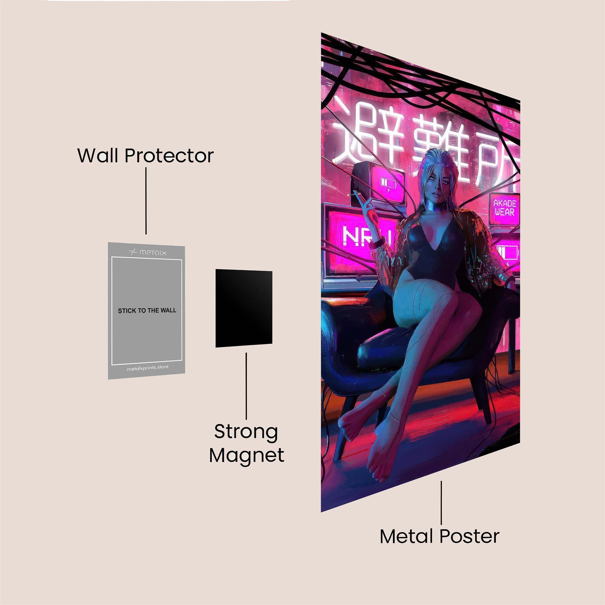 Neon Reverie Safe Wall Magnetic / M