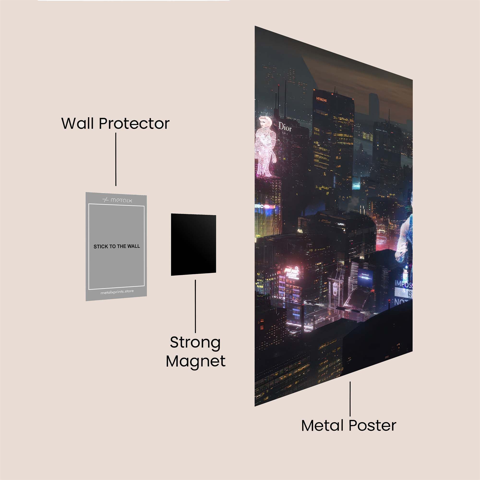 Neon Future Safe Wall Magnetic / M