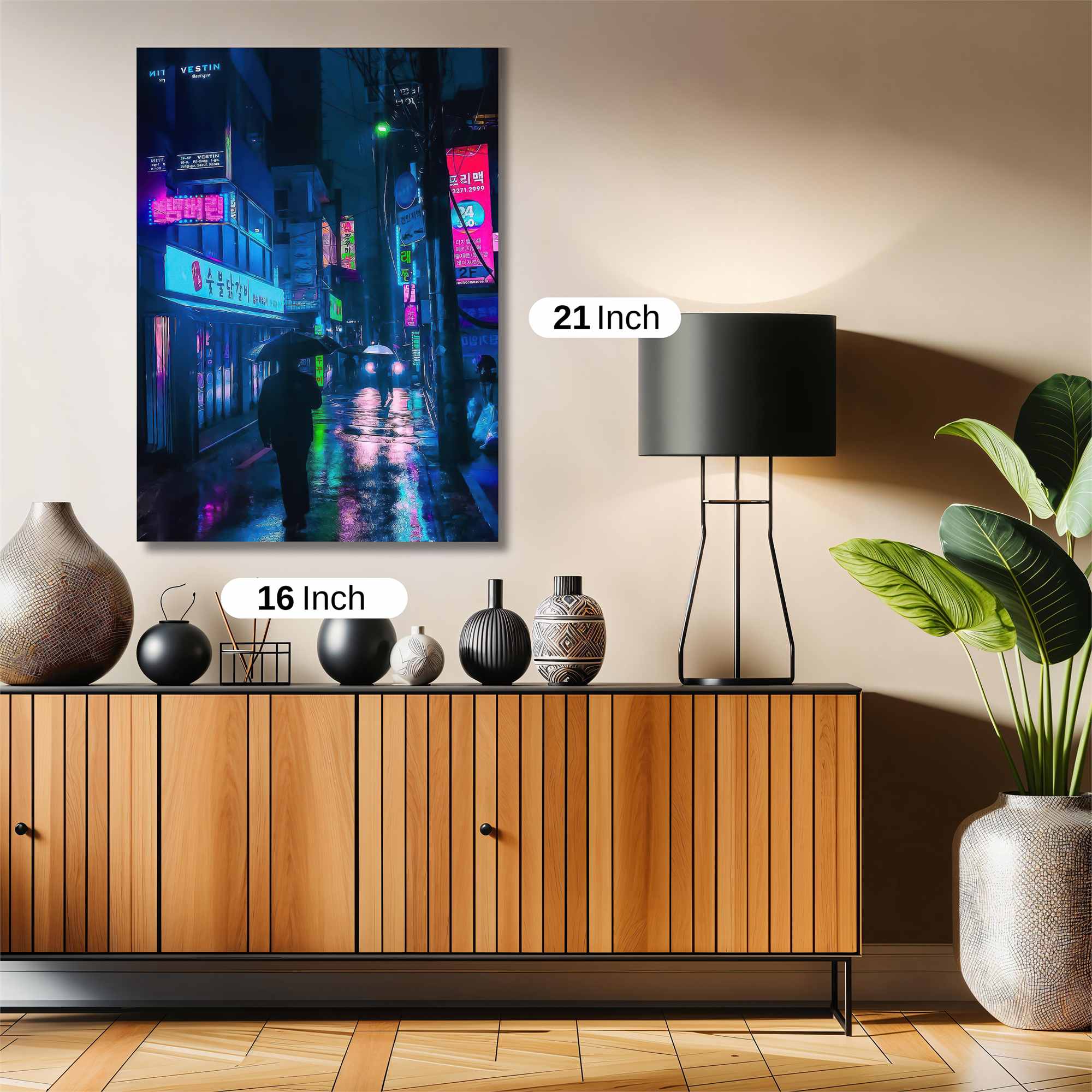 Neon Rainfall Safe Wall Magnetic / M