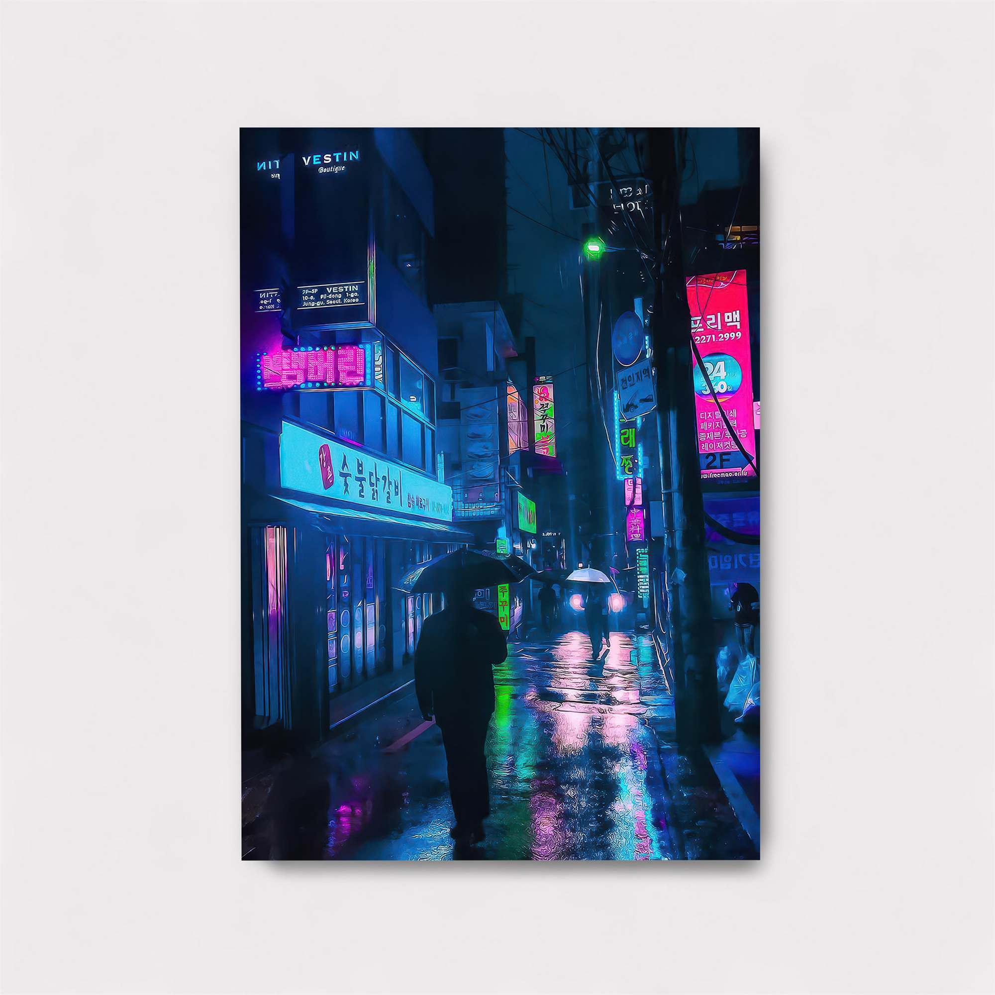 Neon Rainfall Safe Wall Magnetic / M