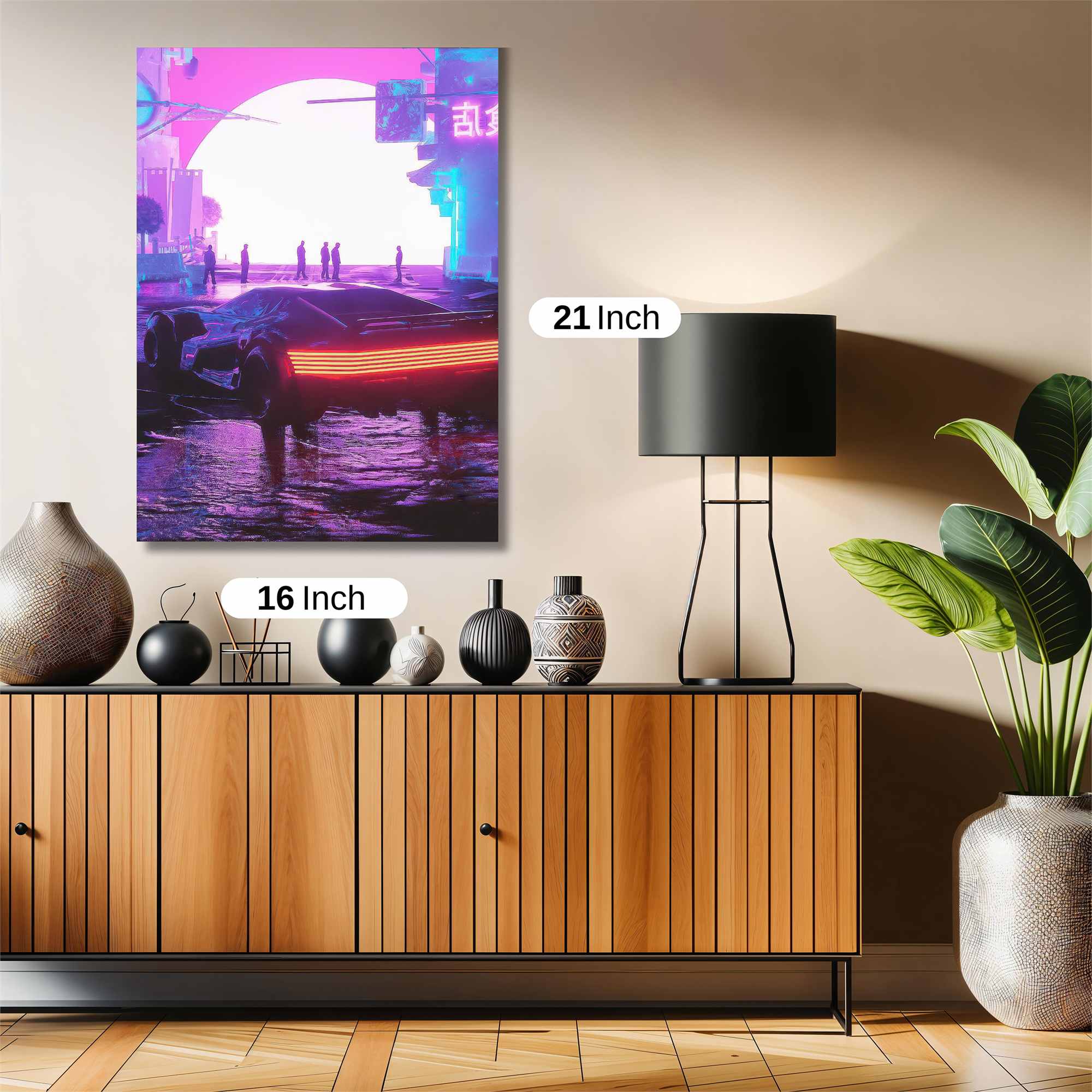 Neon Nightscape Safe Wall Magnetic / M