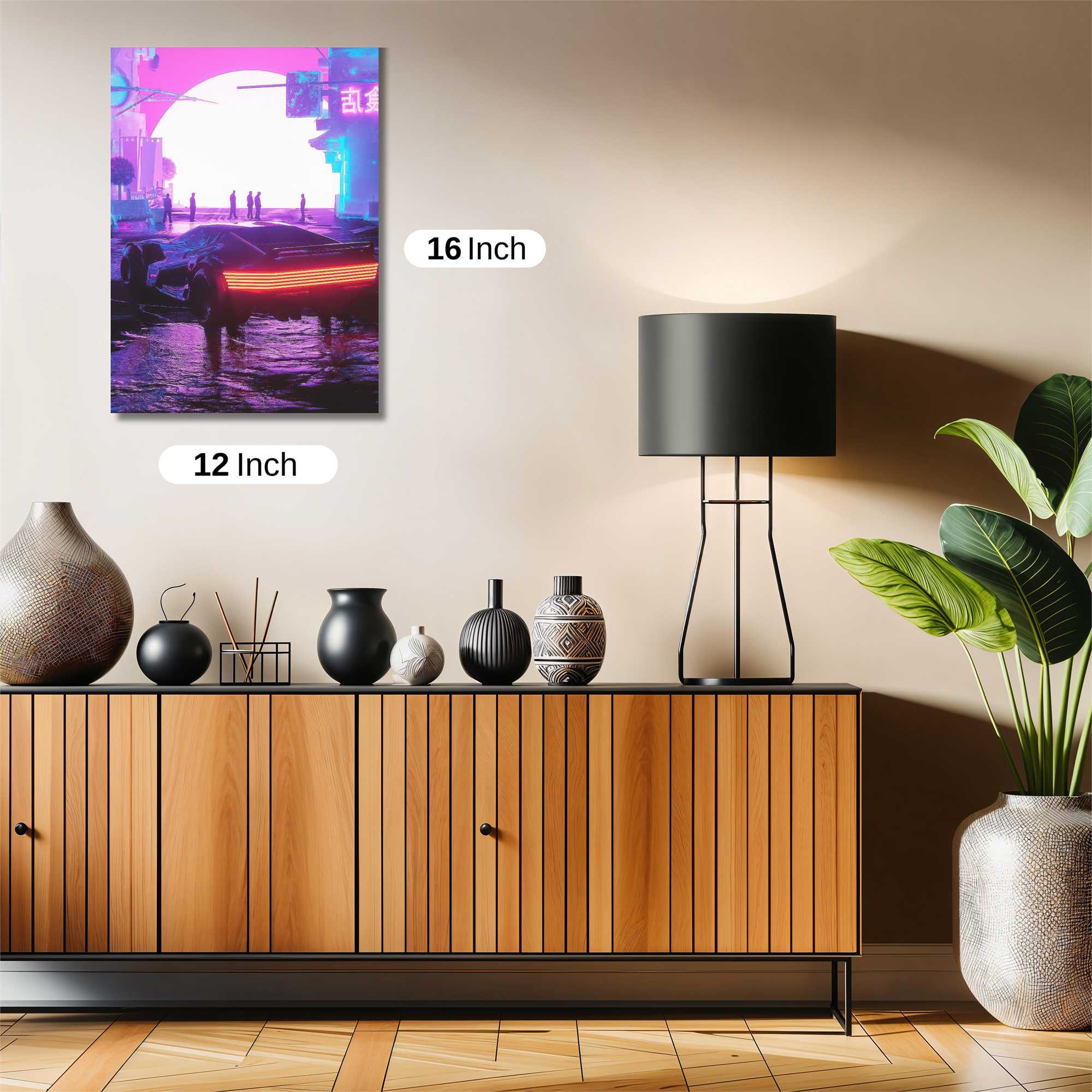 Neon Nightscape Safe Wall Magnetic / M