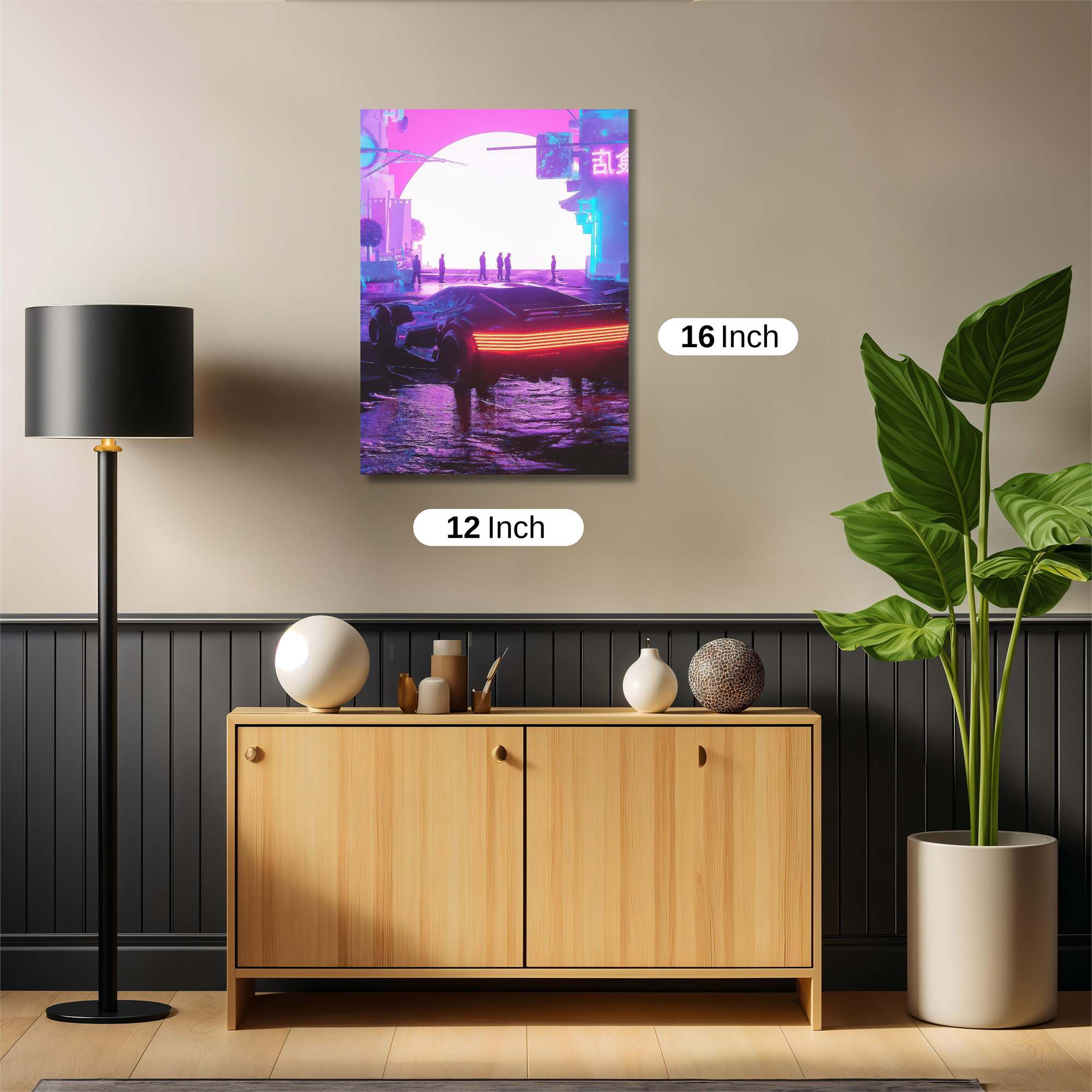 Neon Nightscape Safe Wall Magnetic / M