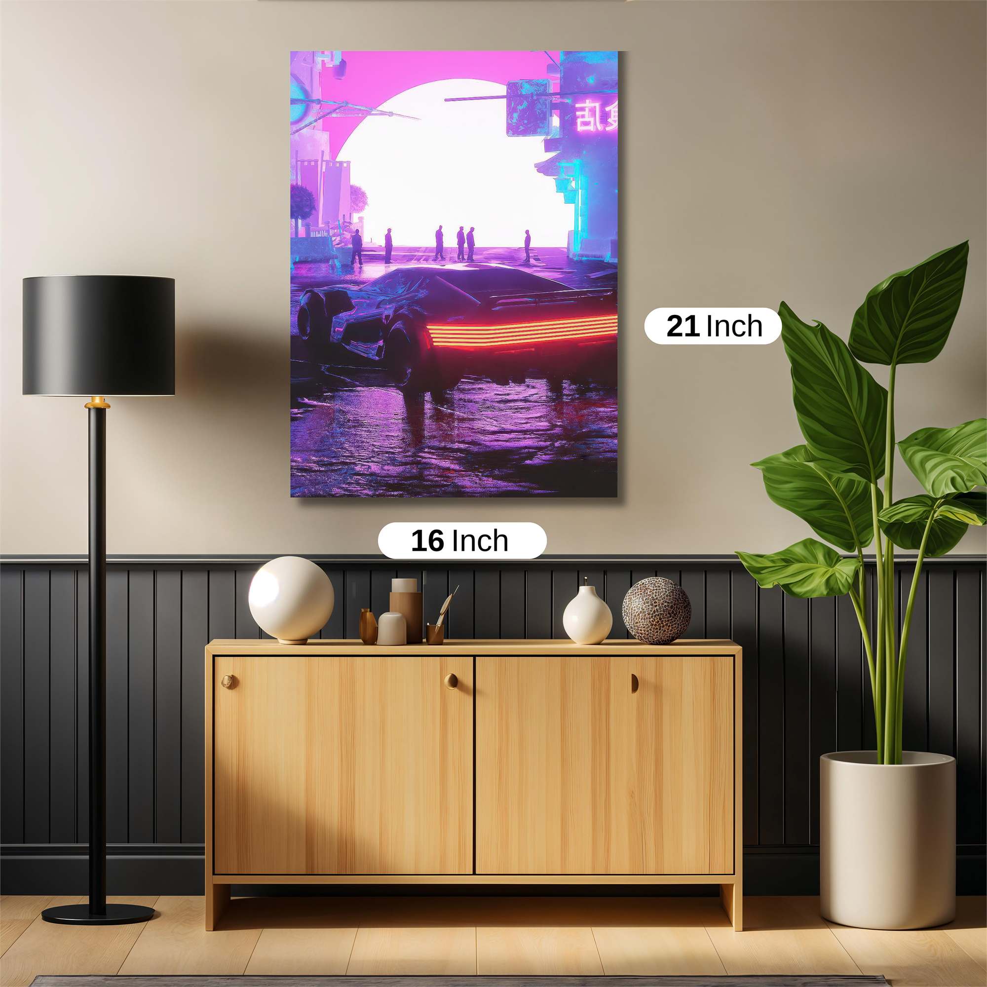 Neon Nightscape Safe Wall Magnetic / M