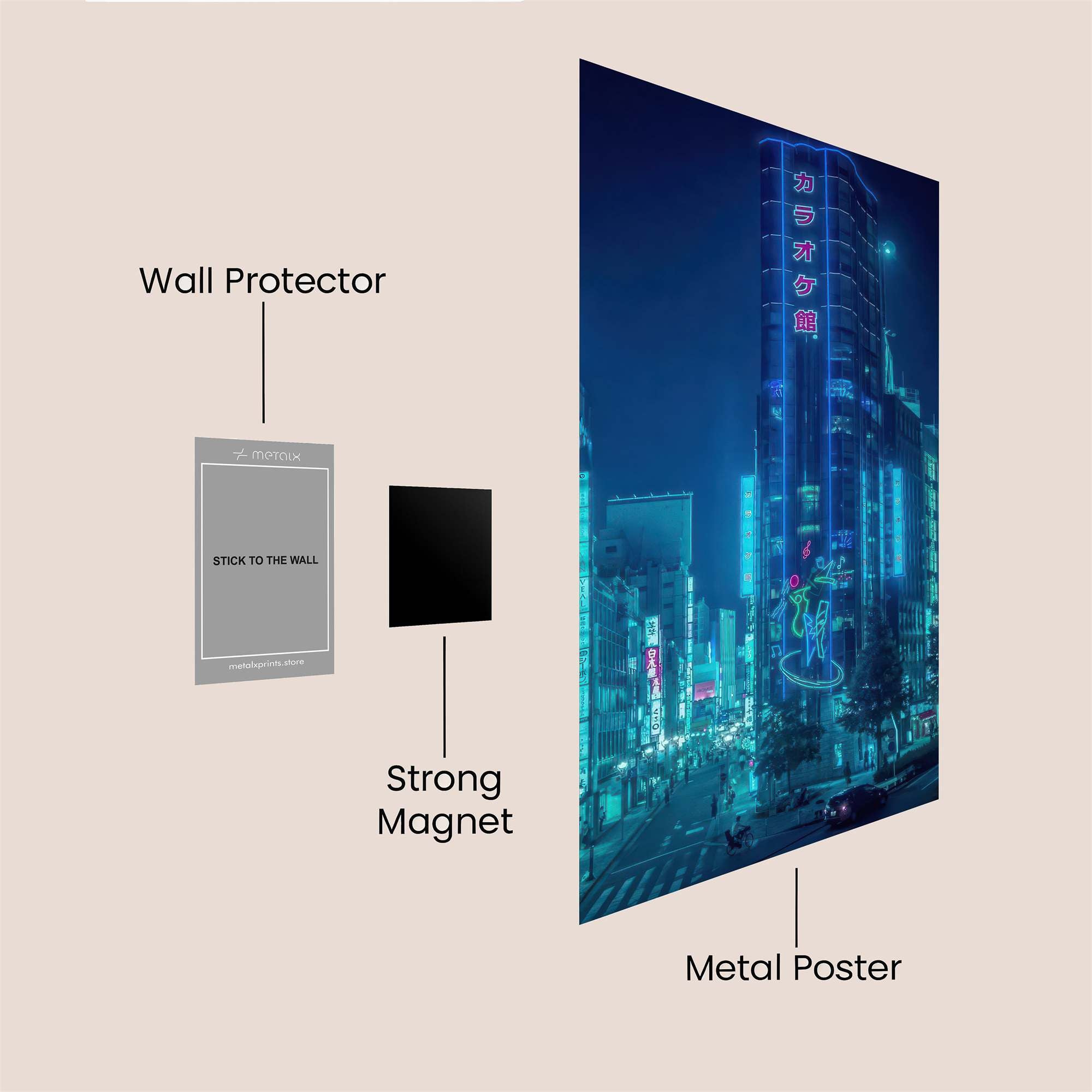 Neon Serenity Safe Wall Magnetic / M