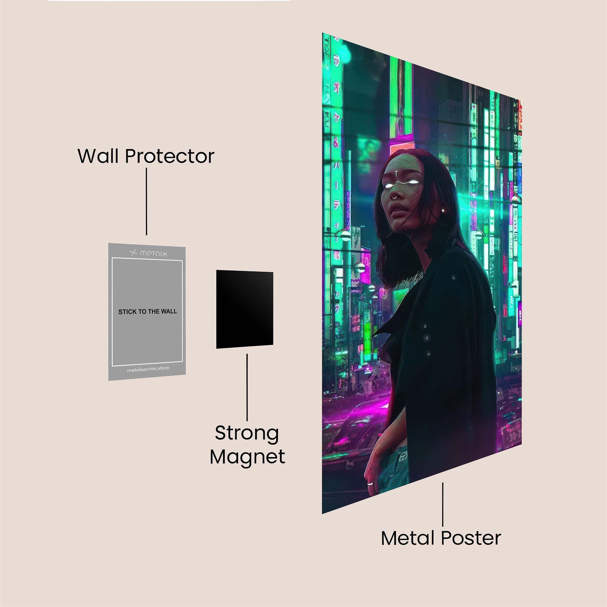 Neon Reverie Safe Wall Magnetic / M