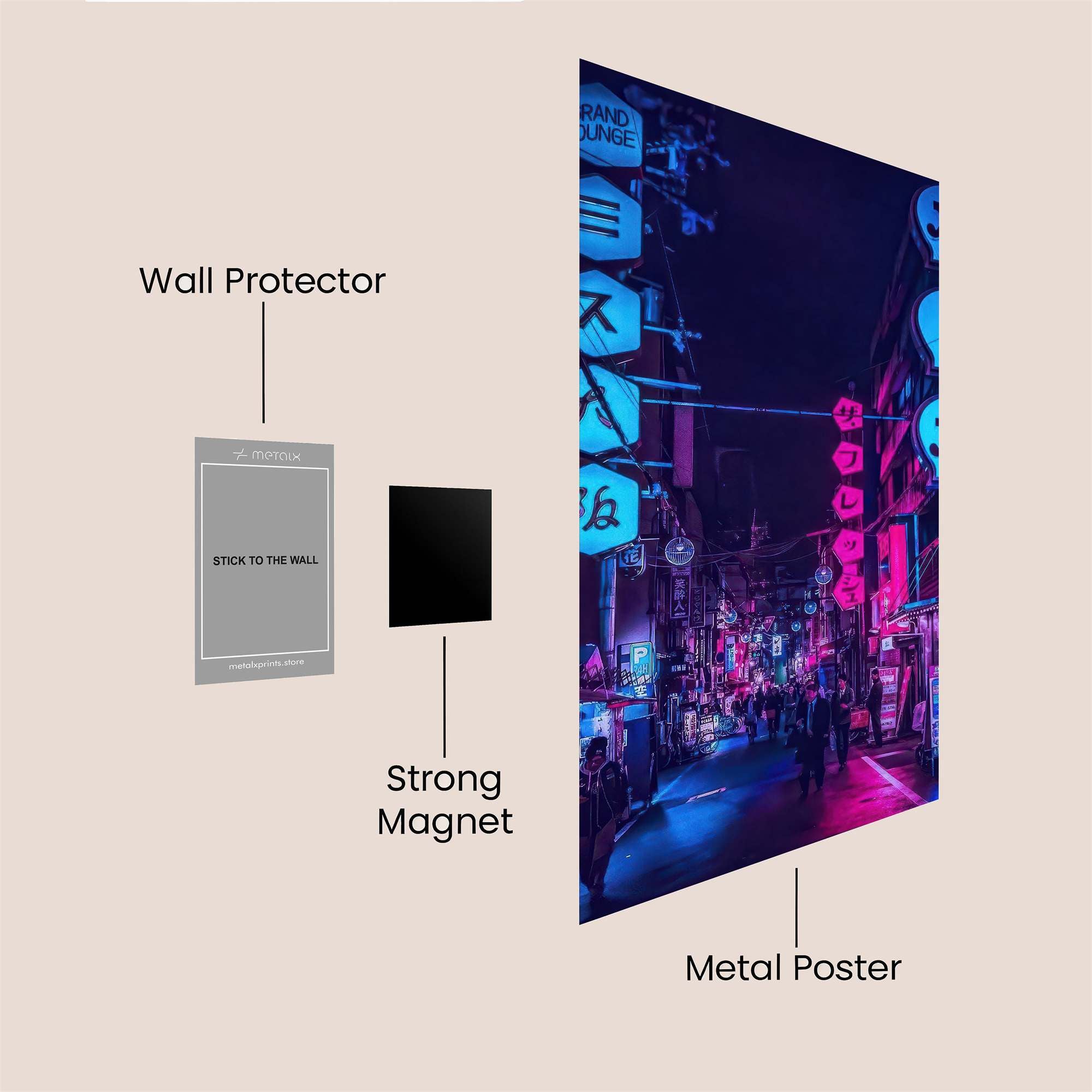 Neon Reverie Safe Wall Magnetic / M