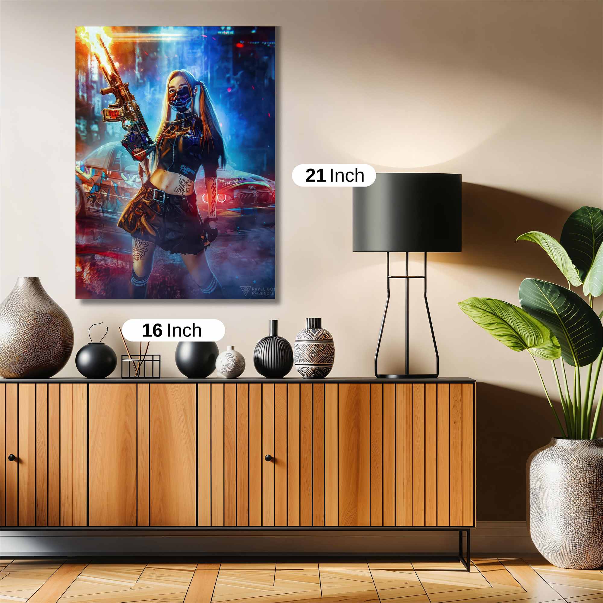 Neon Warrior Safe Wall Magnetic / M