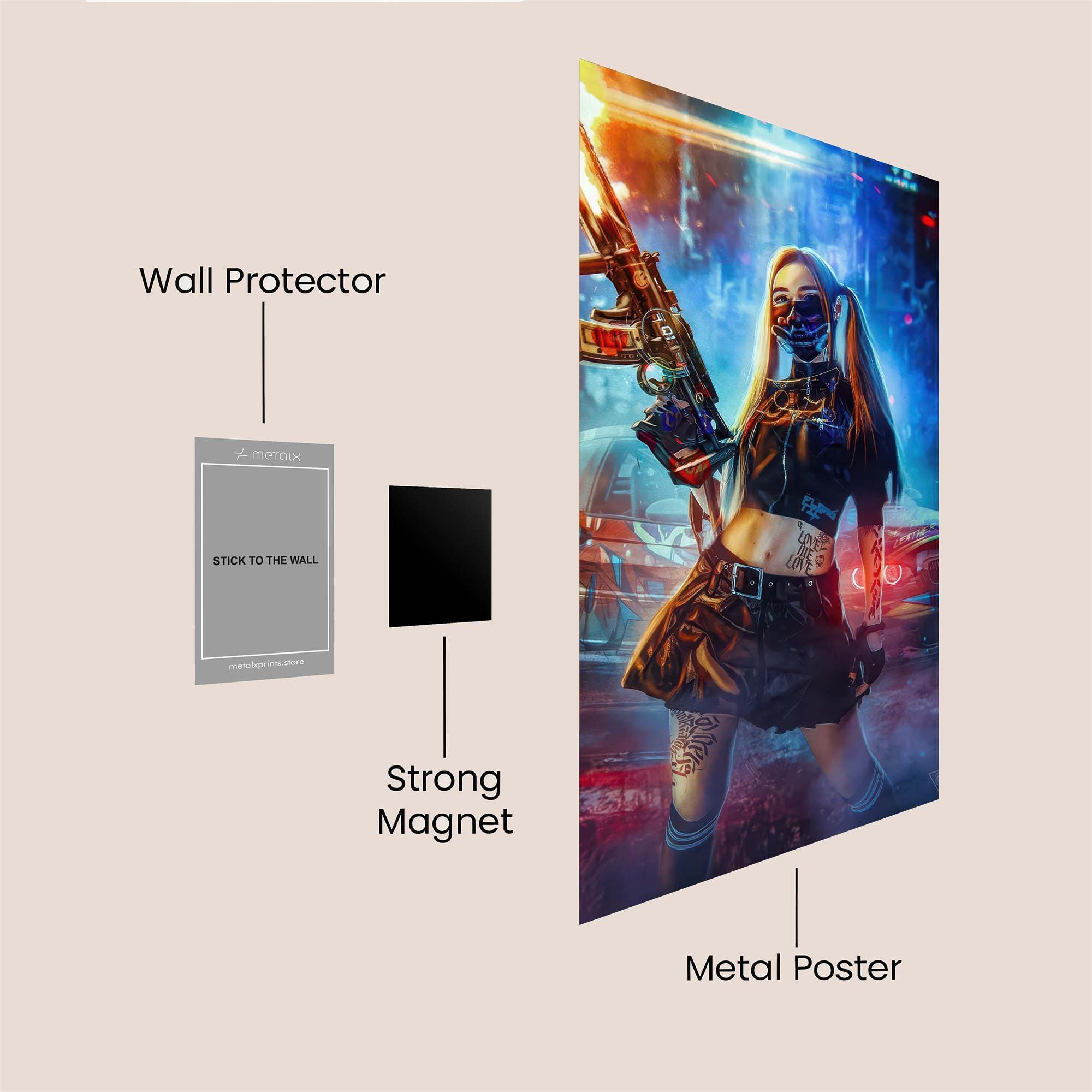 Neon Warrior Safe Wall Magnetic / M