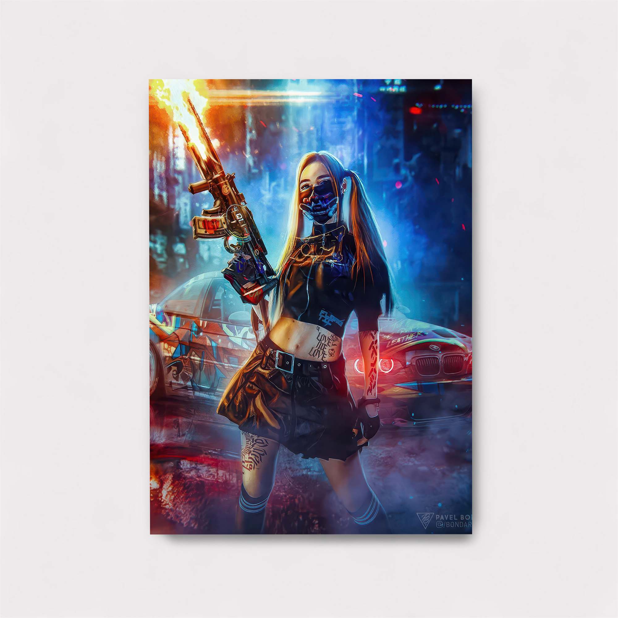 Neon Warrior Safe Wall Magnetic / M