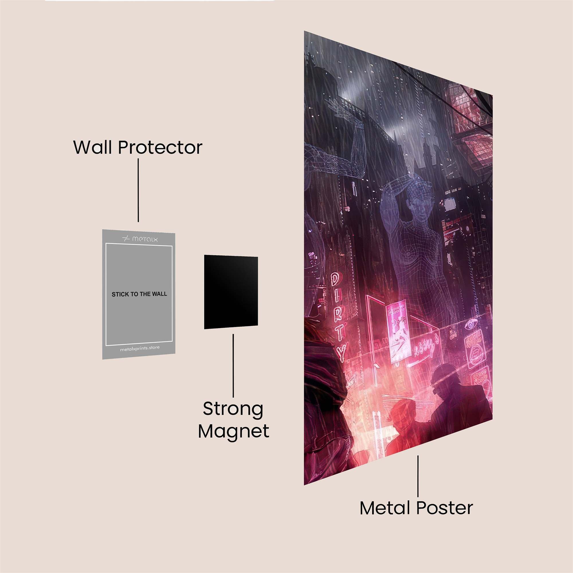 Neon Reverie Safe Wall Magnetic / M