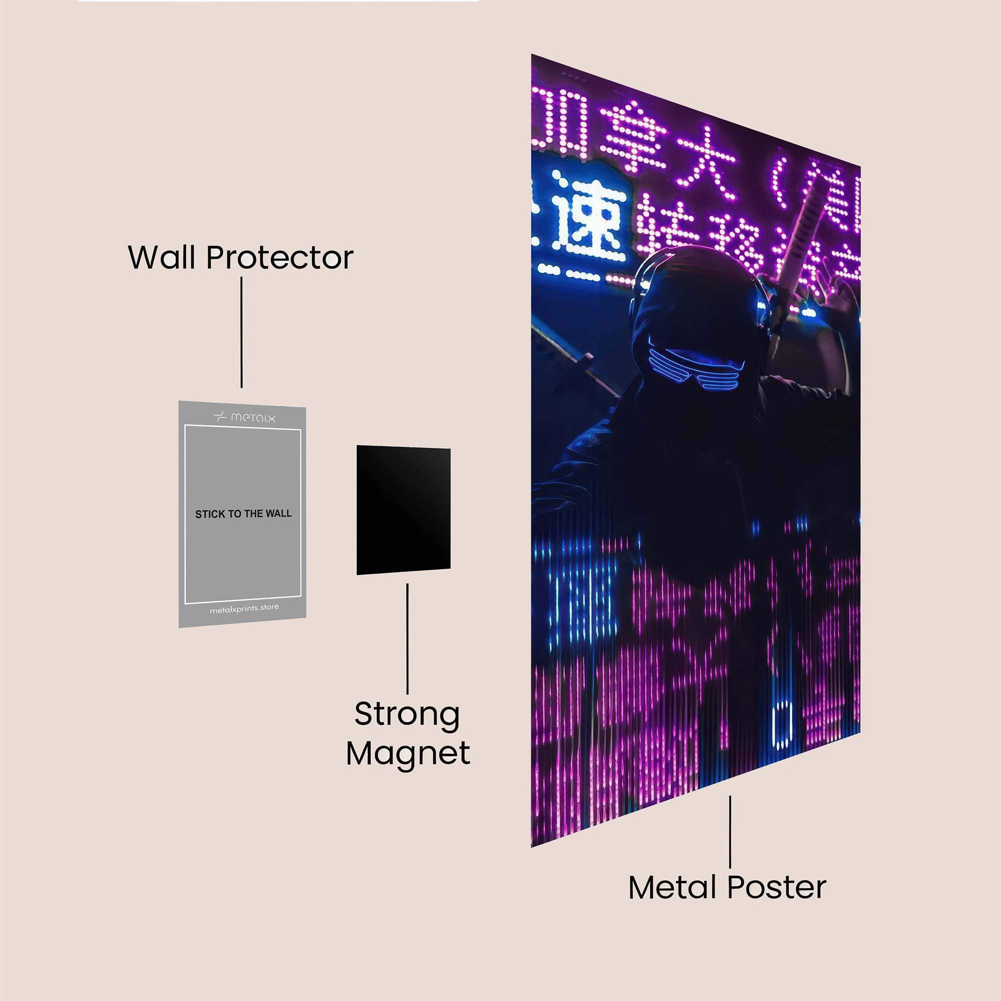 Cyber Ninja Safe Wall Magnetic / M