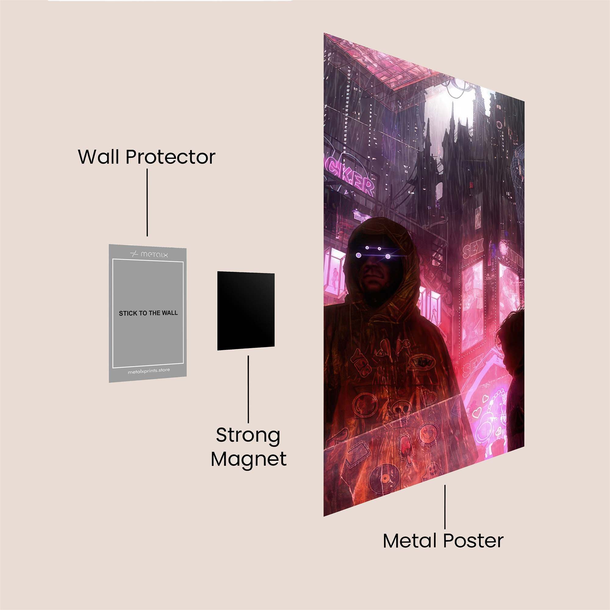 Neon Mystique Safe Wall Magnetic / M