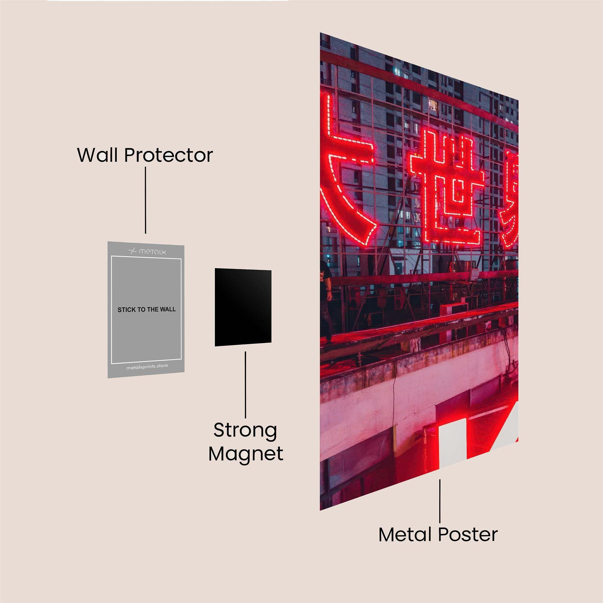 Neon Serenity Safe Wall Magnetic / M