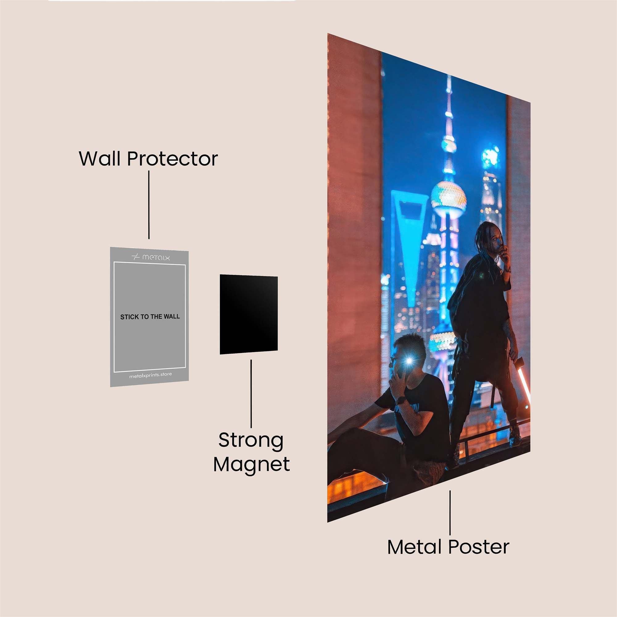 Neon Warriors Safe Wall Magnetic / M