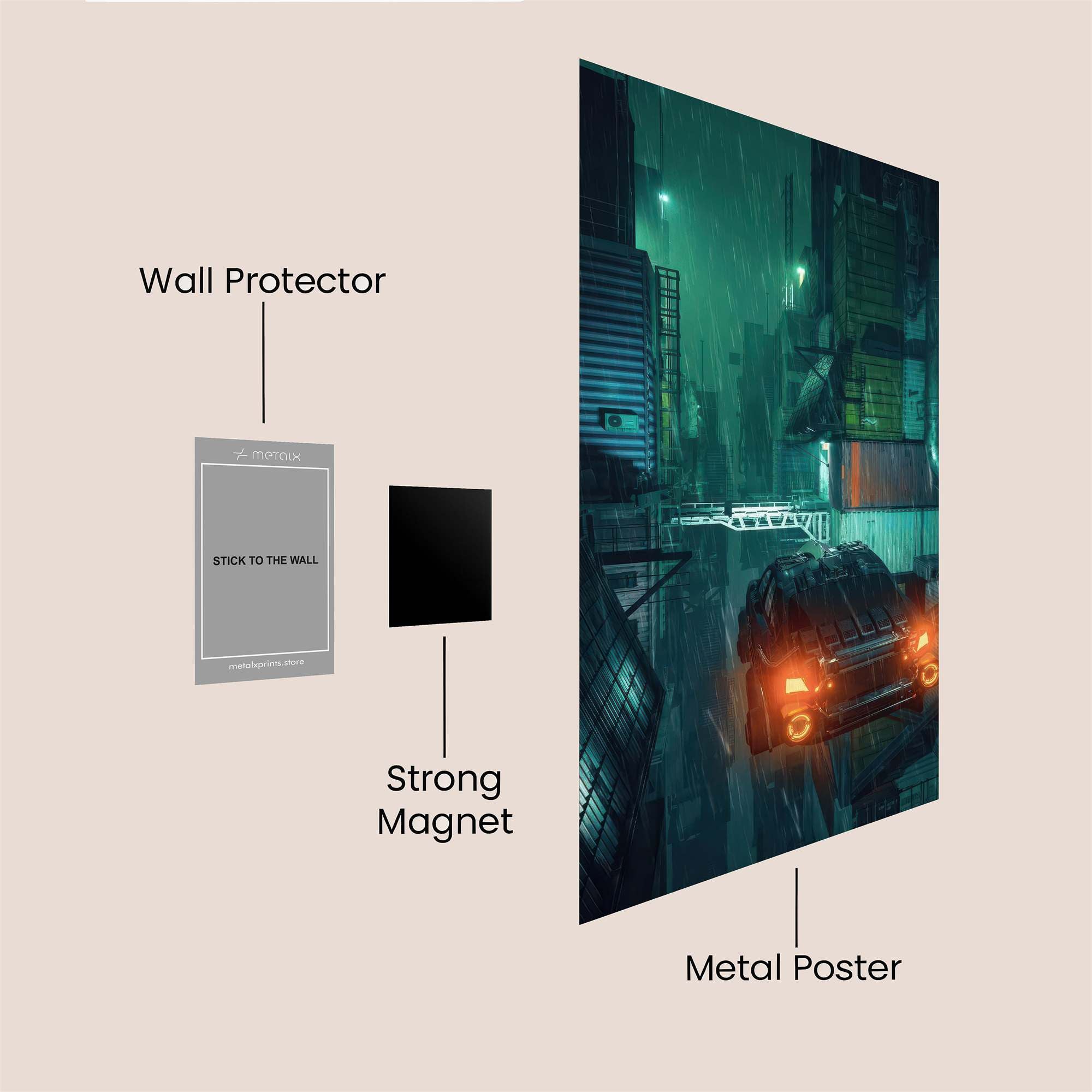 Neon Pursuit Safe Wall Magnetic / M