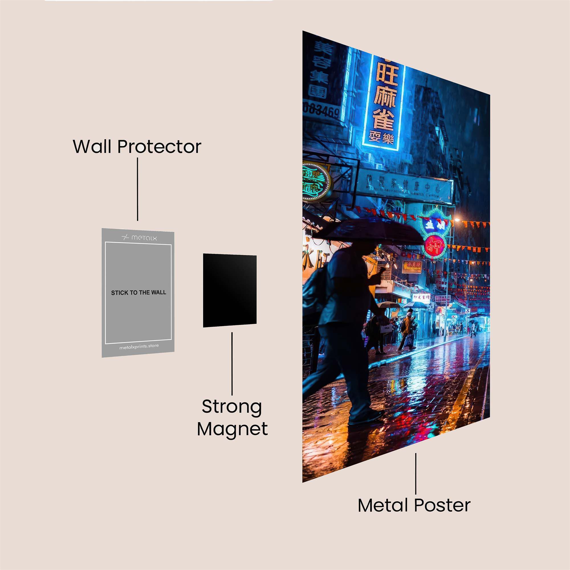 Neon Serenity Safe Wall Magnetic / M