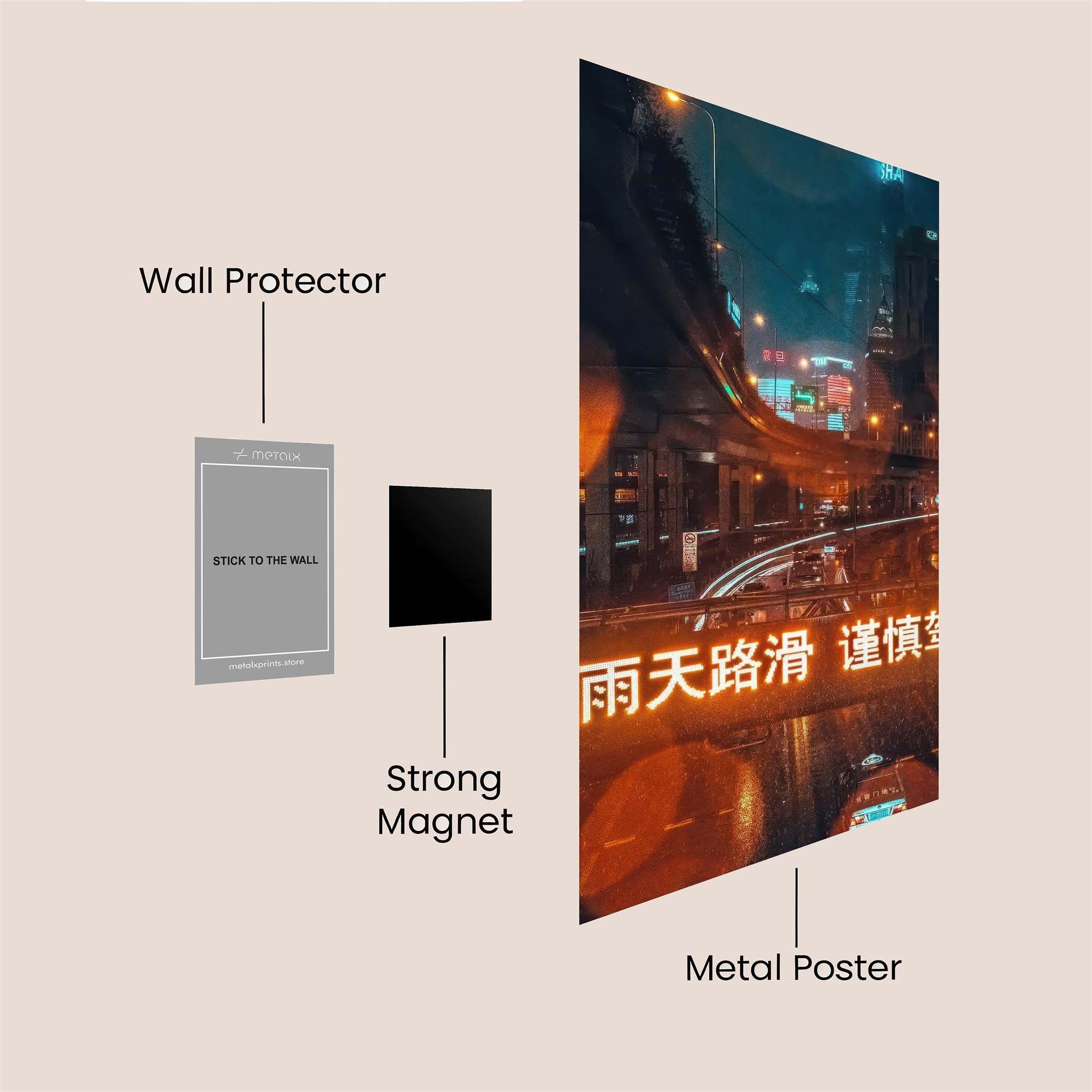 Neon Ambience Safe Wall Magnetic / M