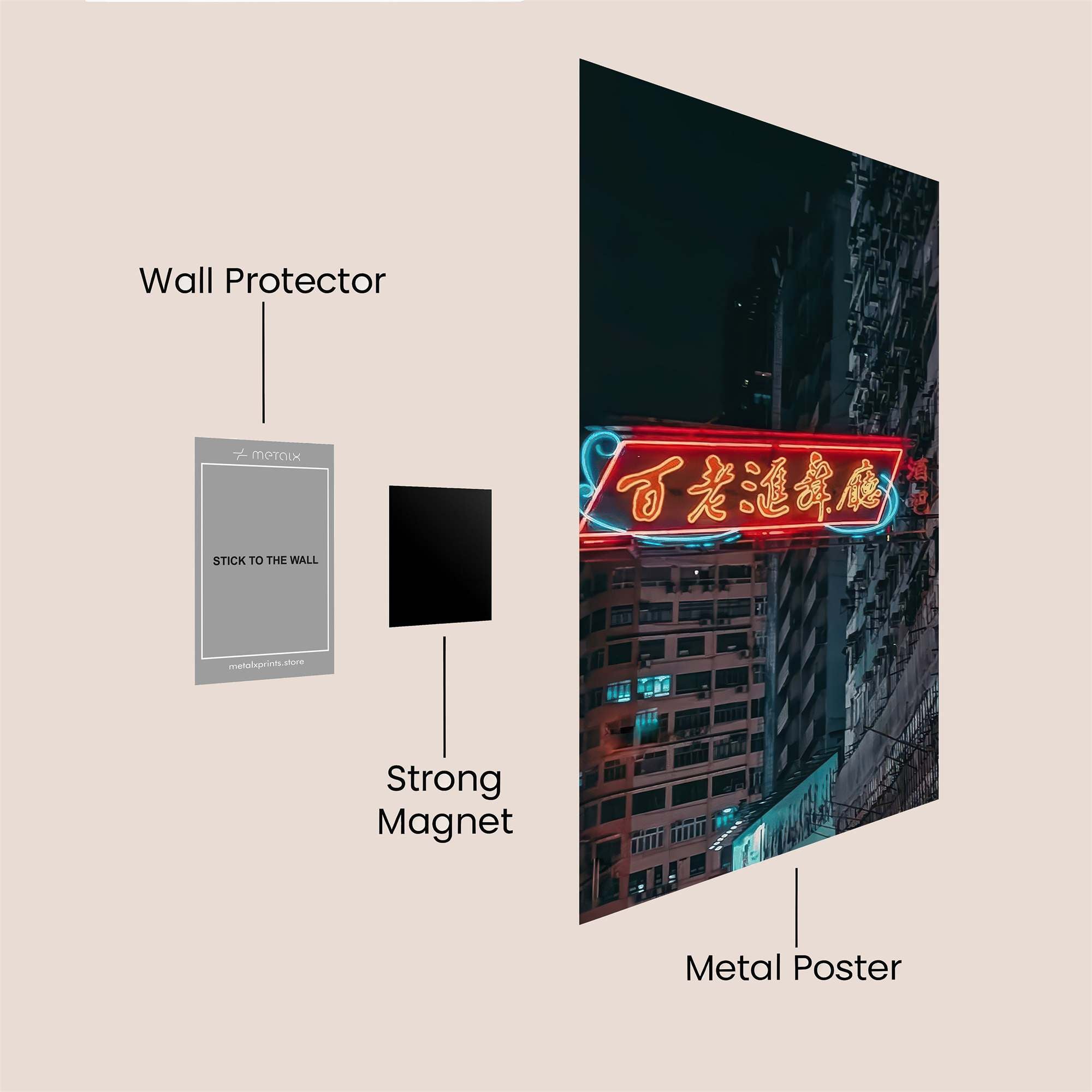 Neon Serenity Safe Wall Magnetic / M