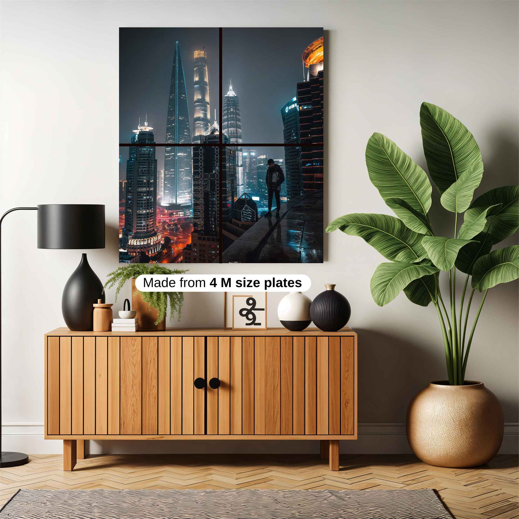 Cityscape Solitude Safe Wall Magnetic / M