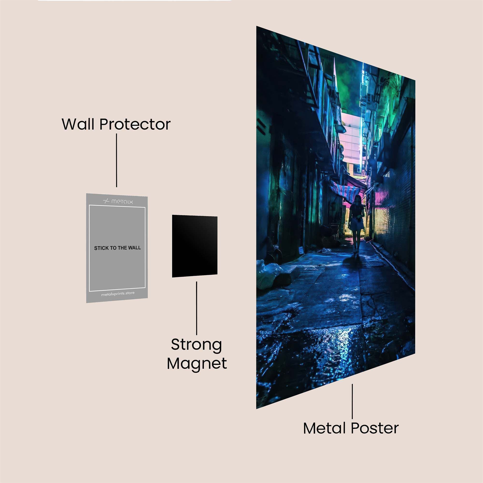 Neon Mystery Safe Wall Magnetic / M
