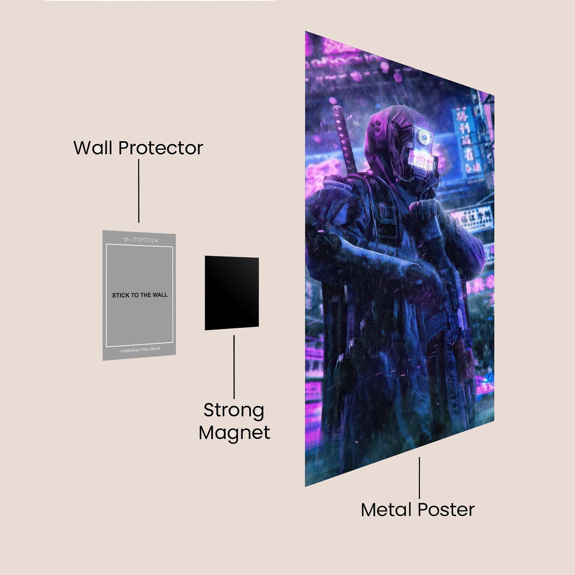 Cyberpunk Sentinel Safe Wall Magnetic / M