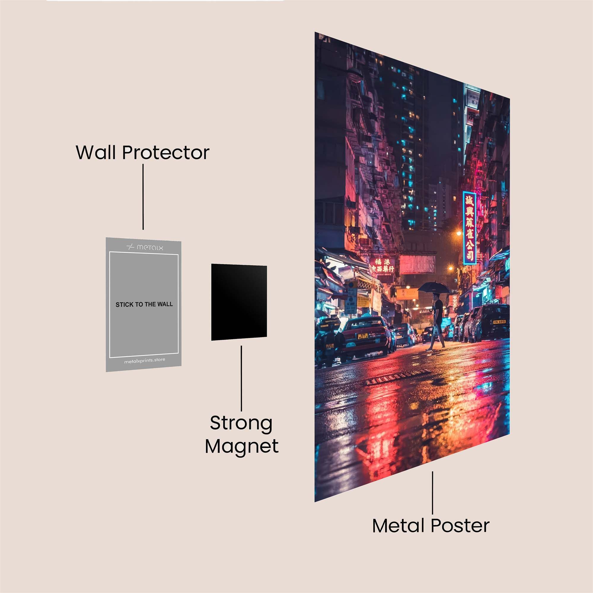 Neon Serenity Safe Wall Magnetic / M