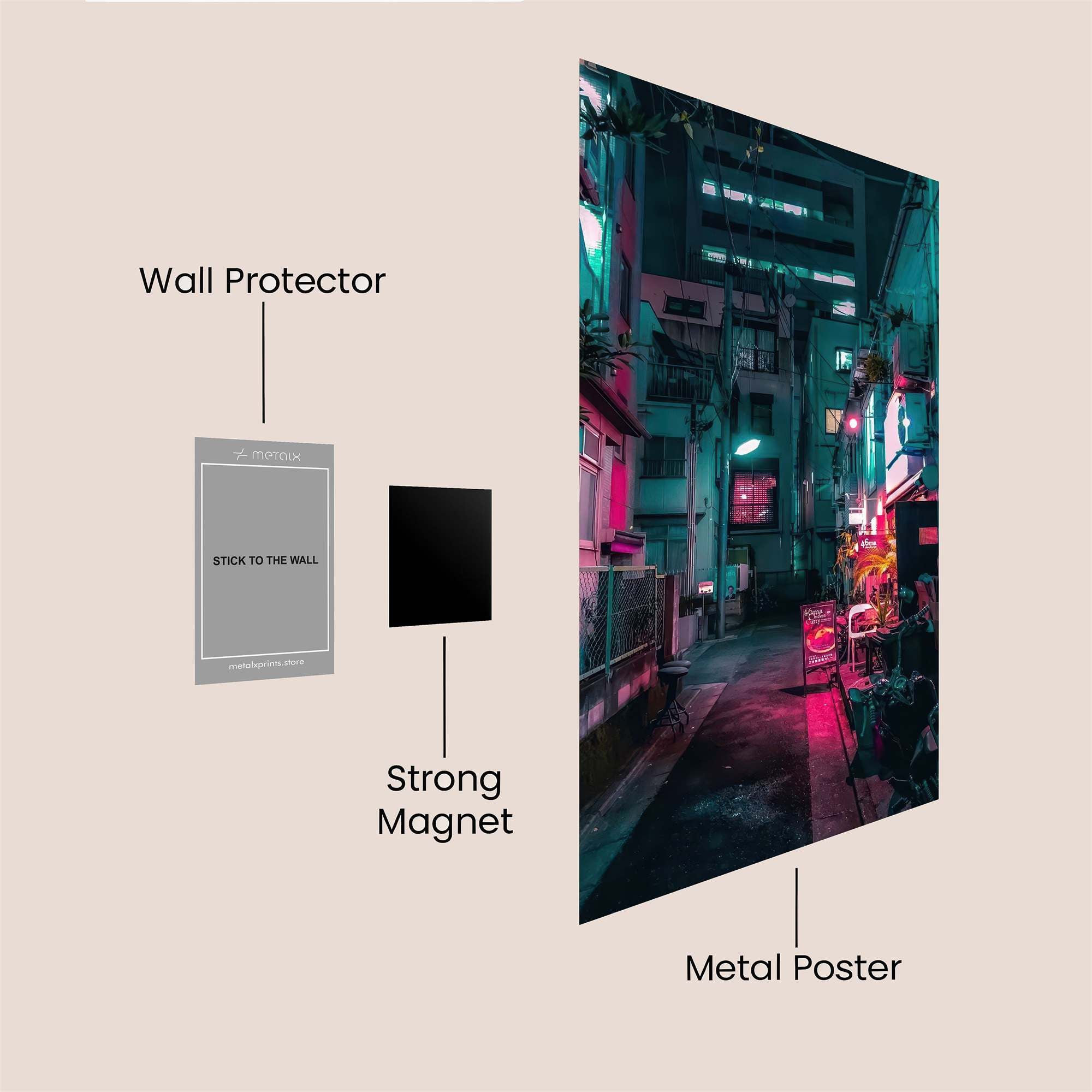 Neon Serenity Safe Wall Magnetic / M