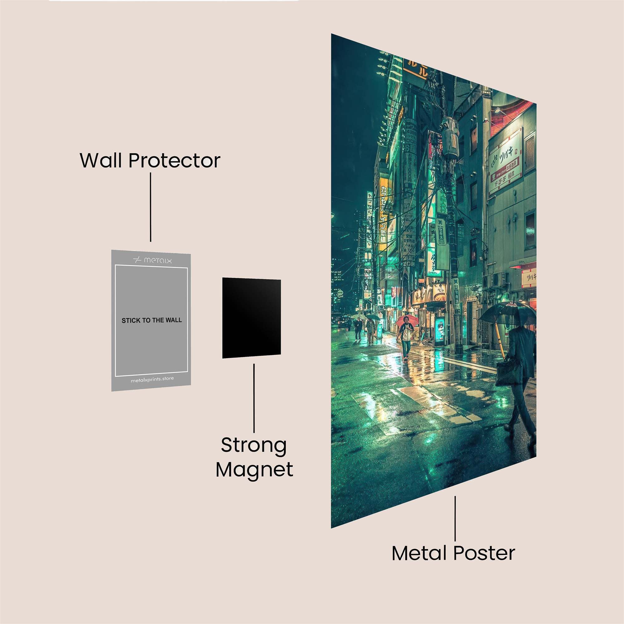 Neon Solitude Safe Wall Magnetic / M