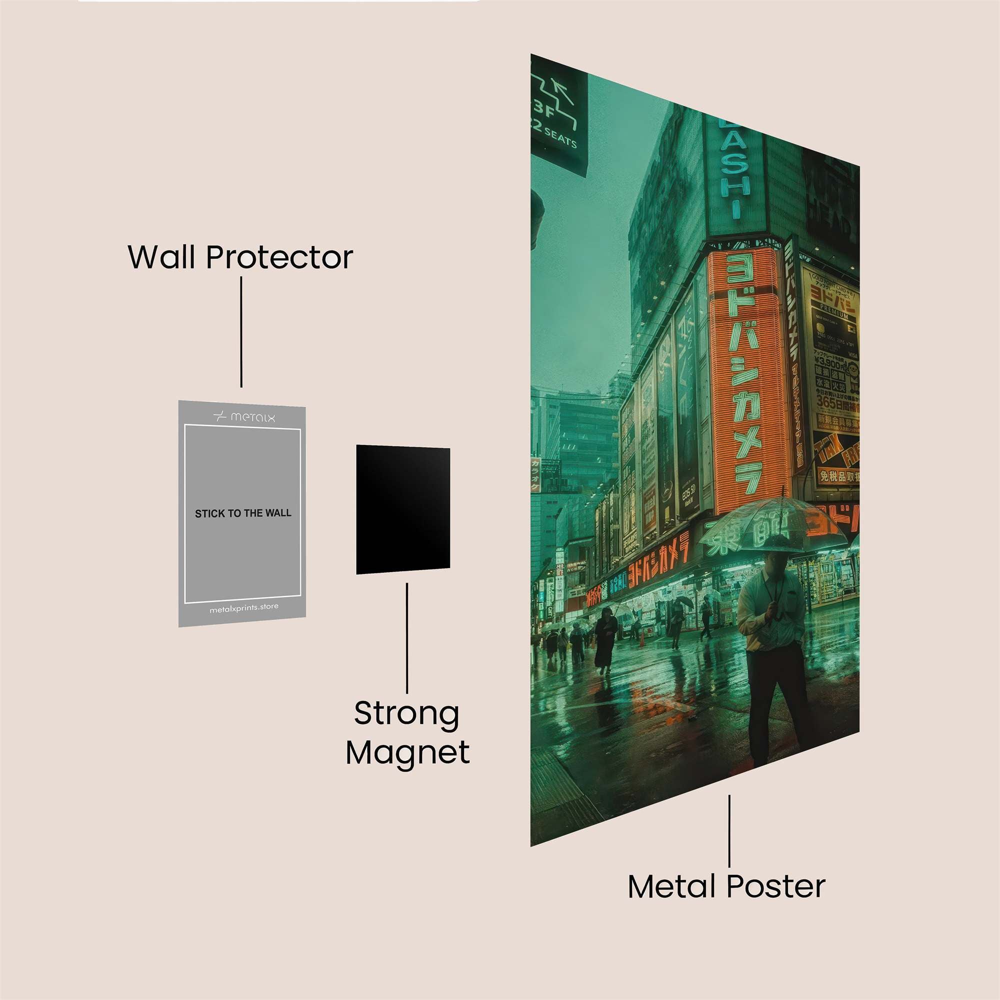 Neon Solitude Safe Wall Magnetic / M