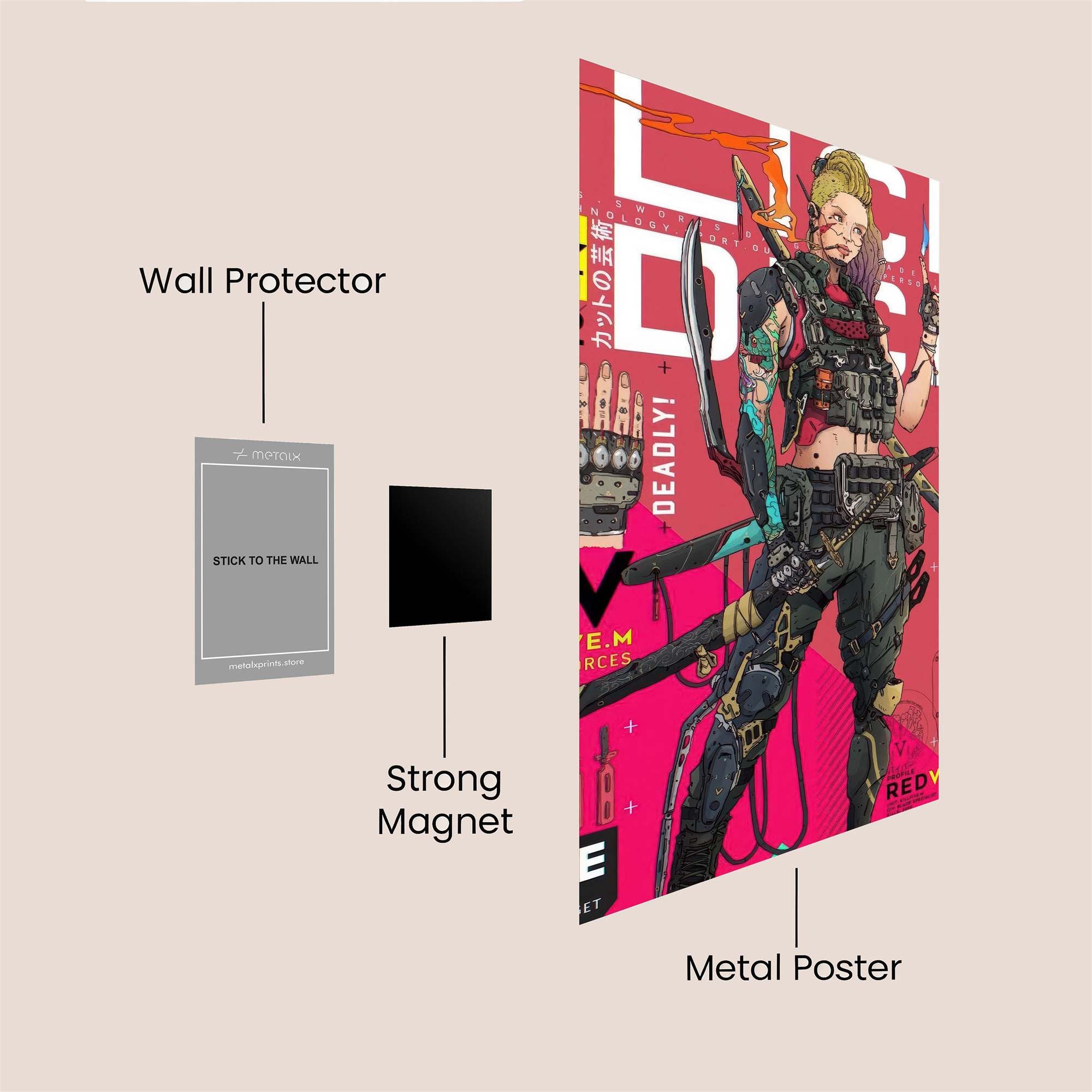 Cyberpunk Vibe Safe Wall Magnetic / M